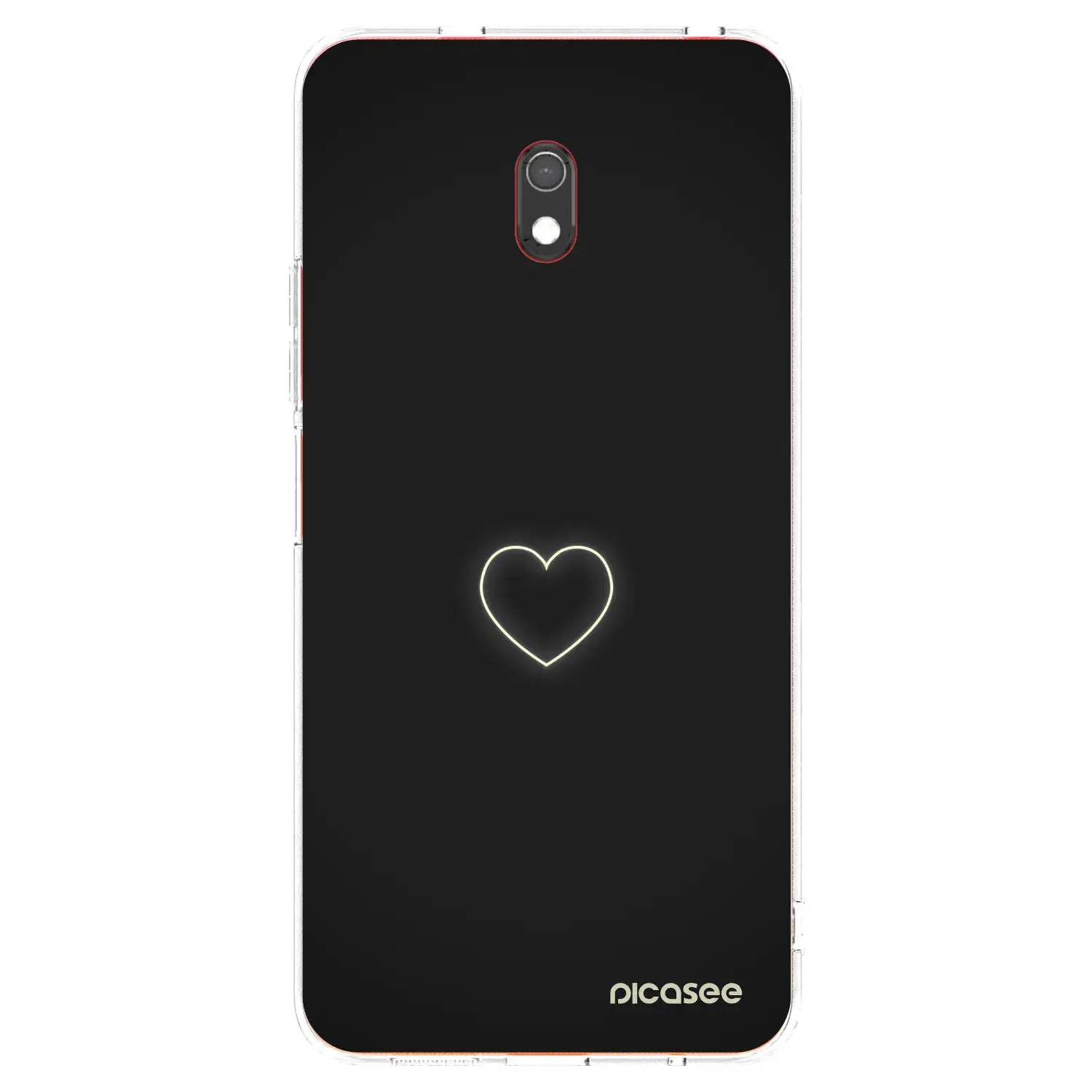 Silikonový průhledný obal pro Xiaomi Redmi 8A - Heart