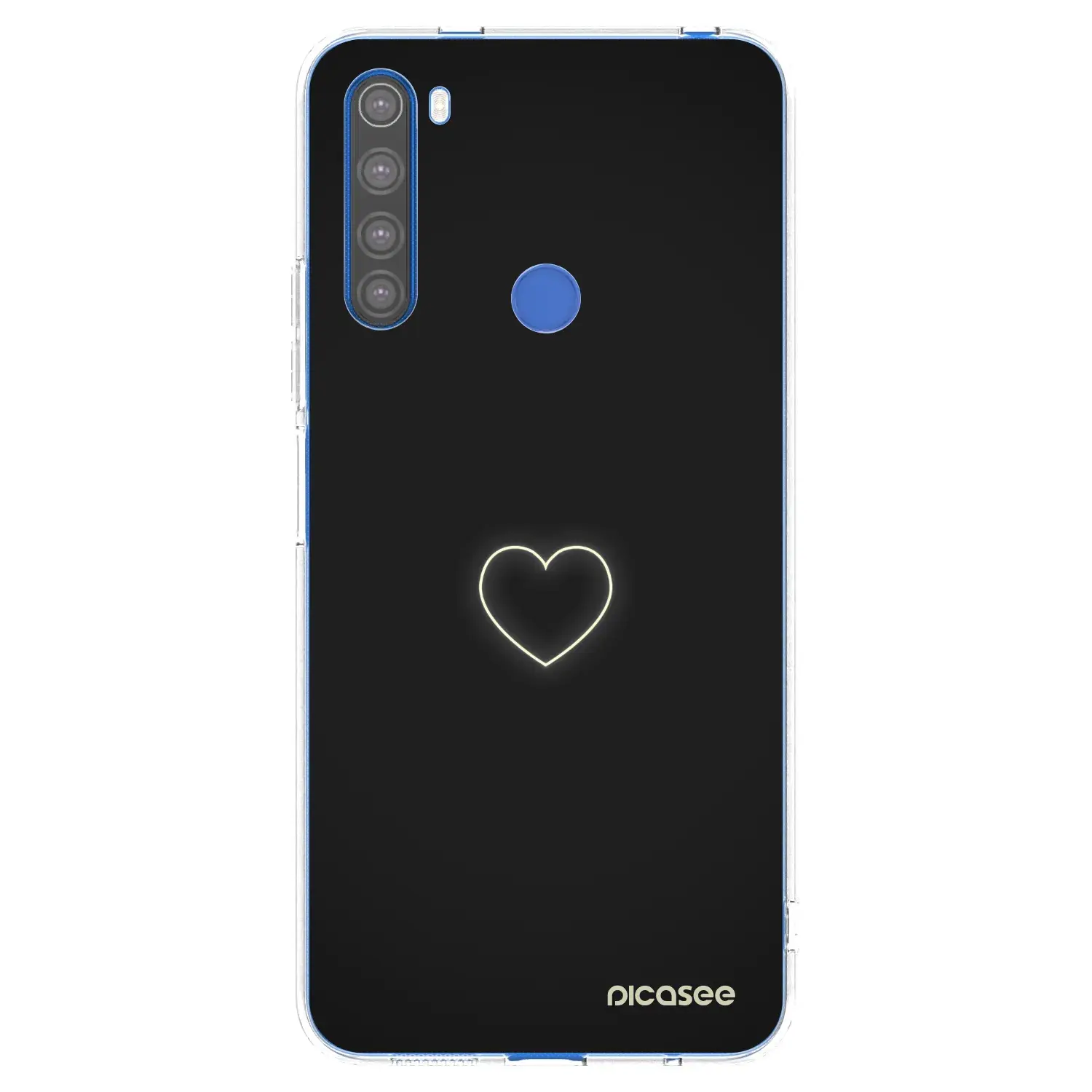 Silikonový průhledný obal pro Xiaomi Redmi Note 8T - Heart