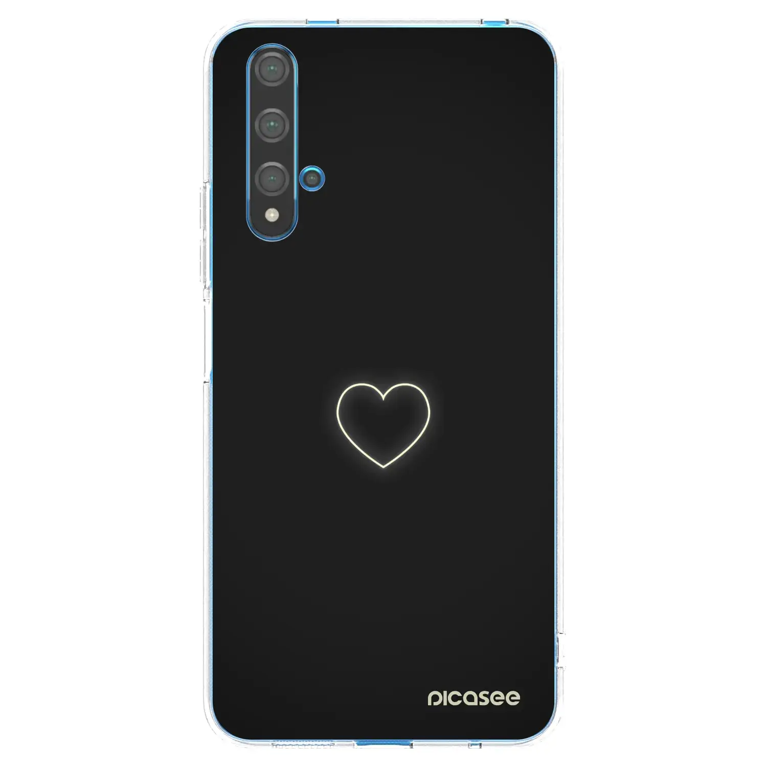 Silikonový průhledný obal pro Huawei Nova 5T - Heart