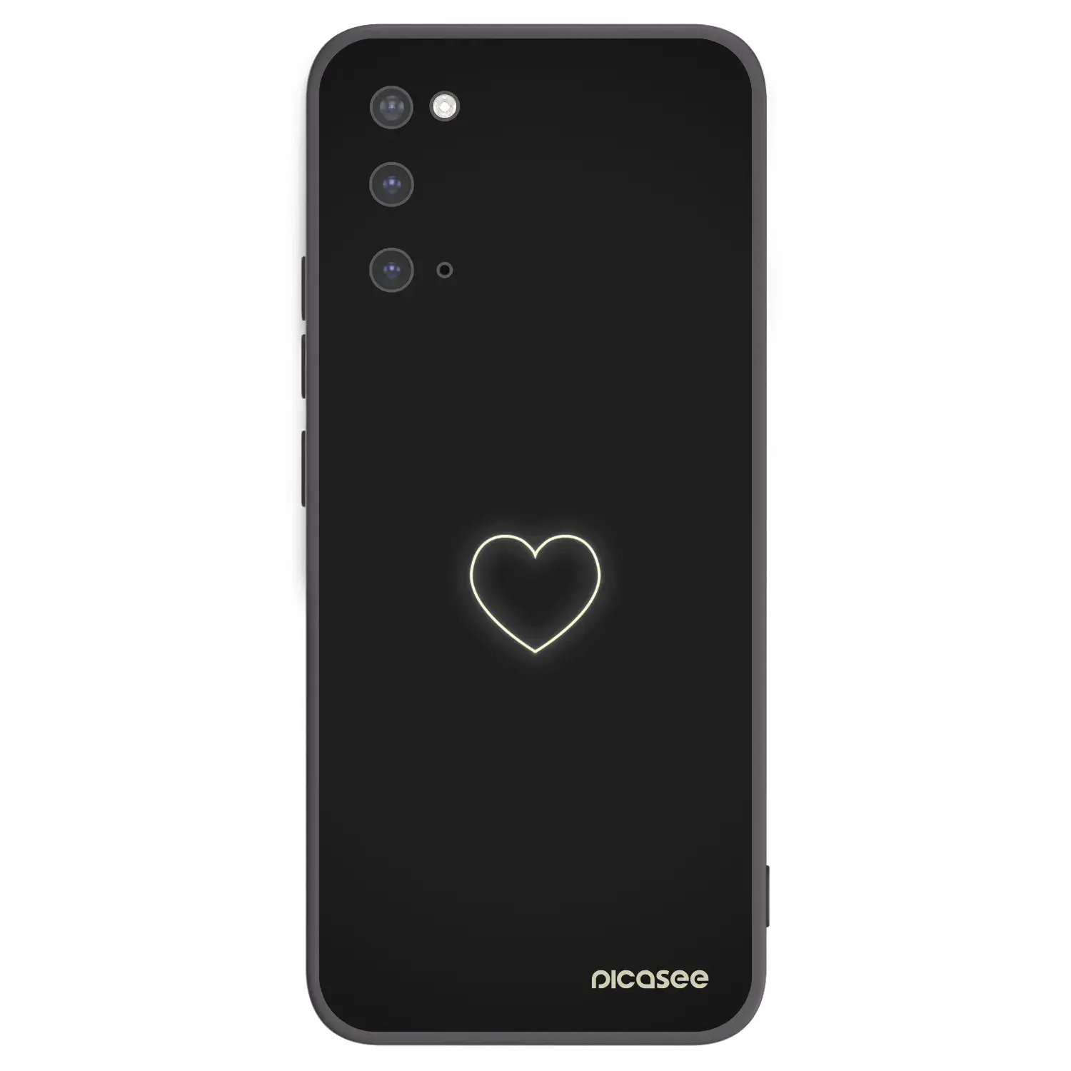 Silikonový černý obal pro Samsung Galaxy S20 G980F - Heart