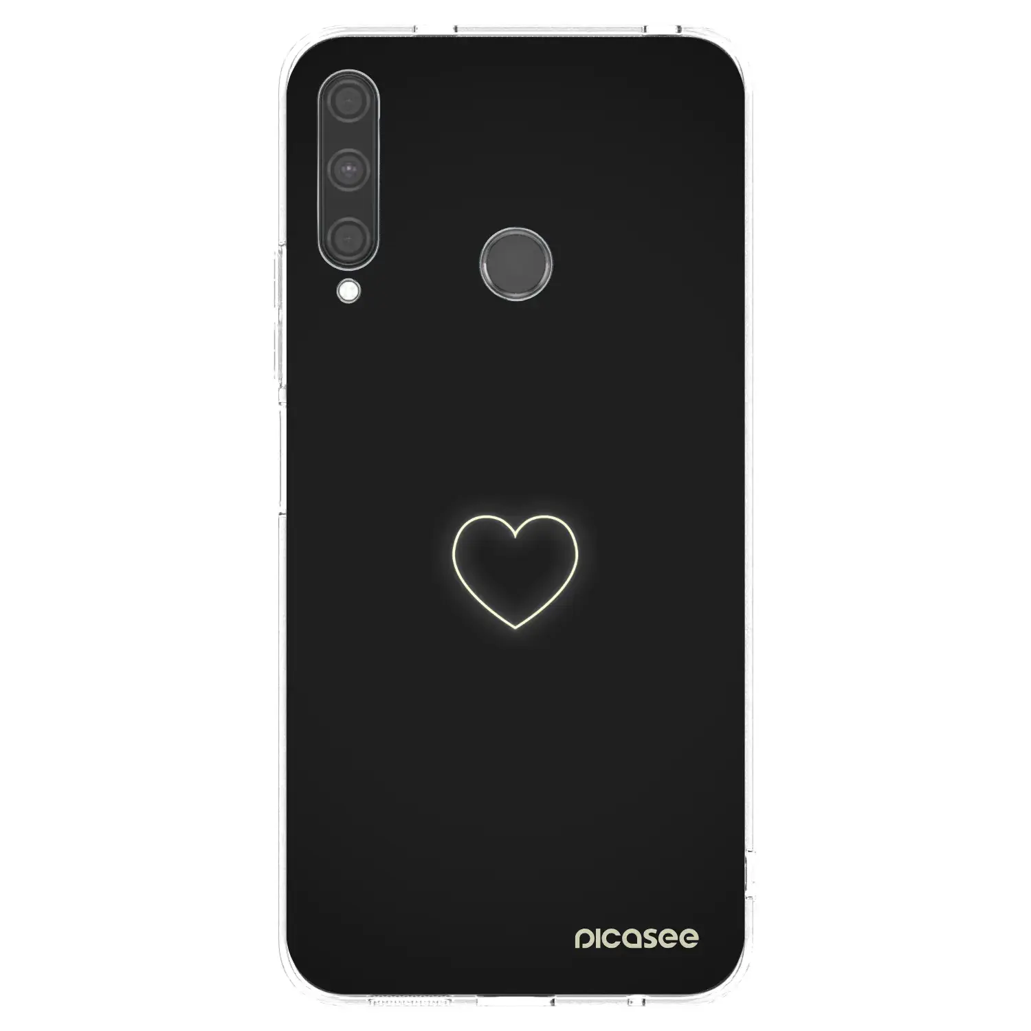 Silikonový průhledný obal pro Huawei P40 Lite E - Heart