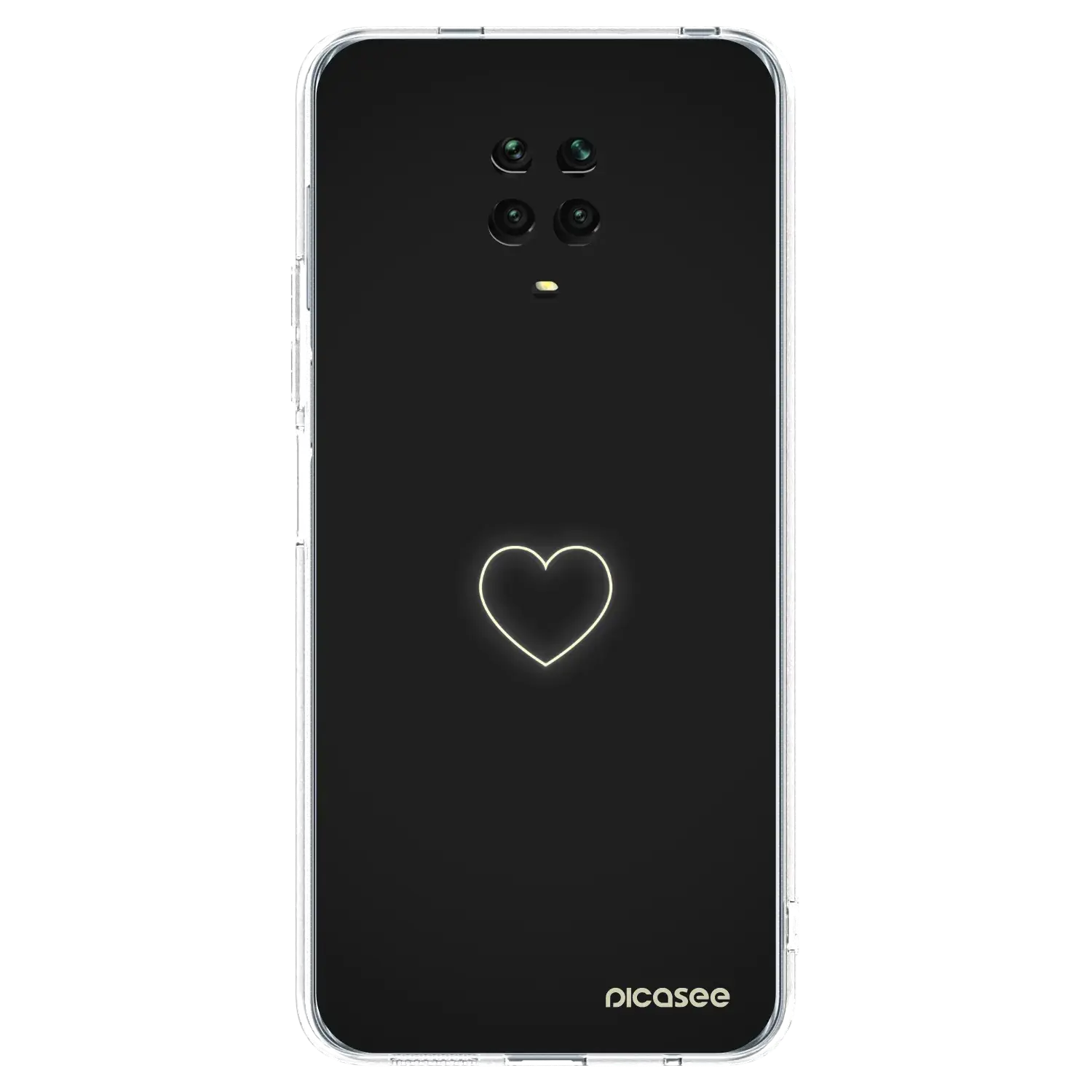 Silikonový průhledný obal pro Xiaomi Redmi Note 9S - Heart