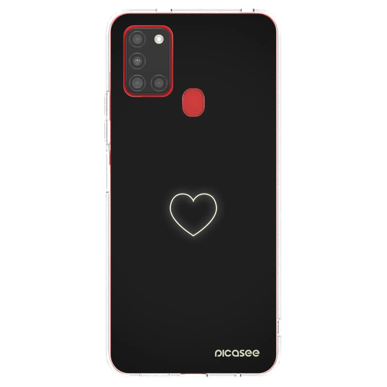Silikonový průhledný obal pro Samsung Galaxy A21s - Heart