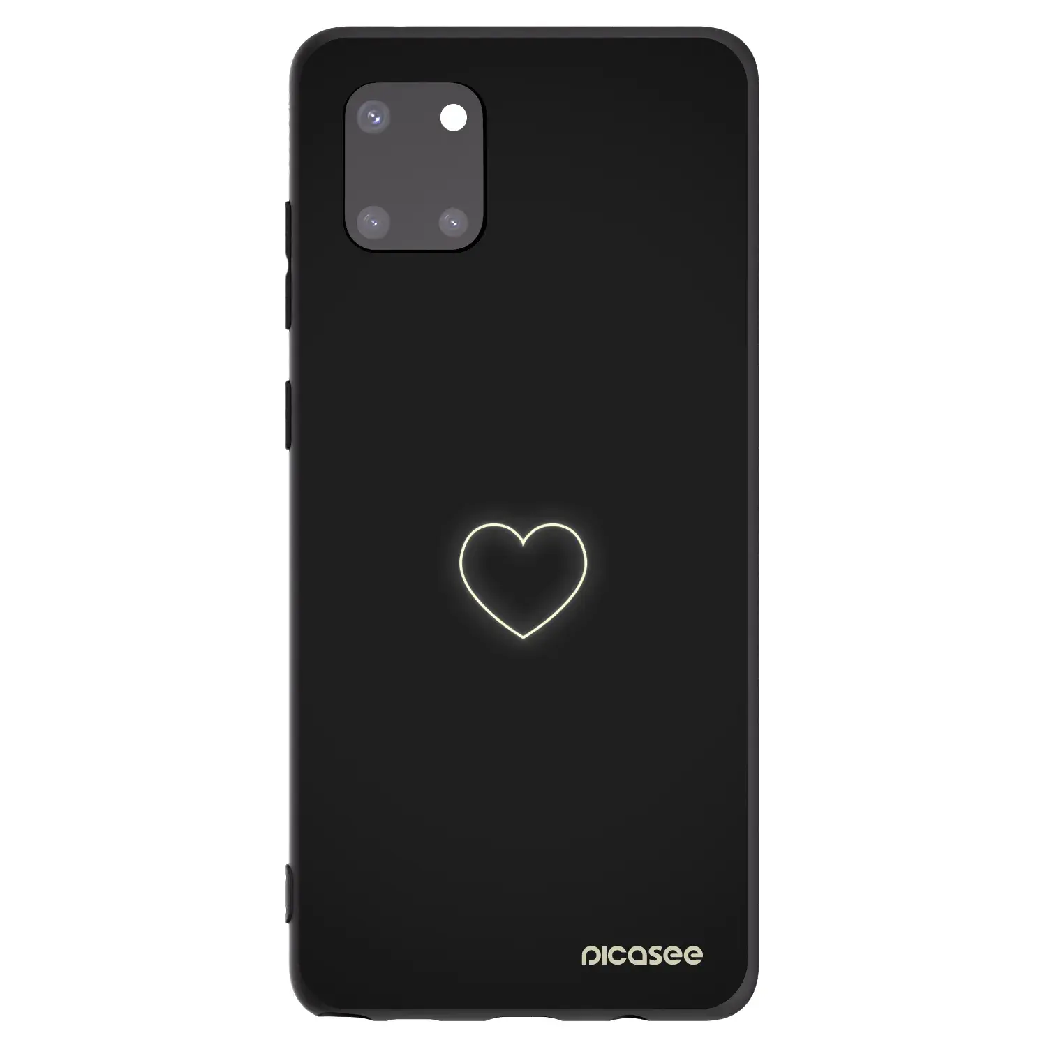 Silikonový černý obal pro Samsung Galaxy Note 10 Lite N770F - Heart