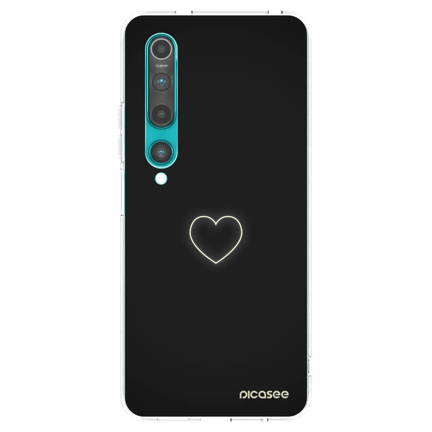 Silikonový průhledný obal pro Xiaomi Mi 10 - Heart