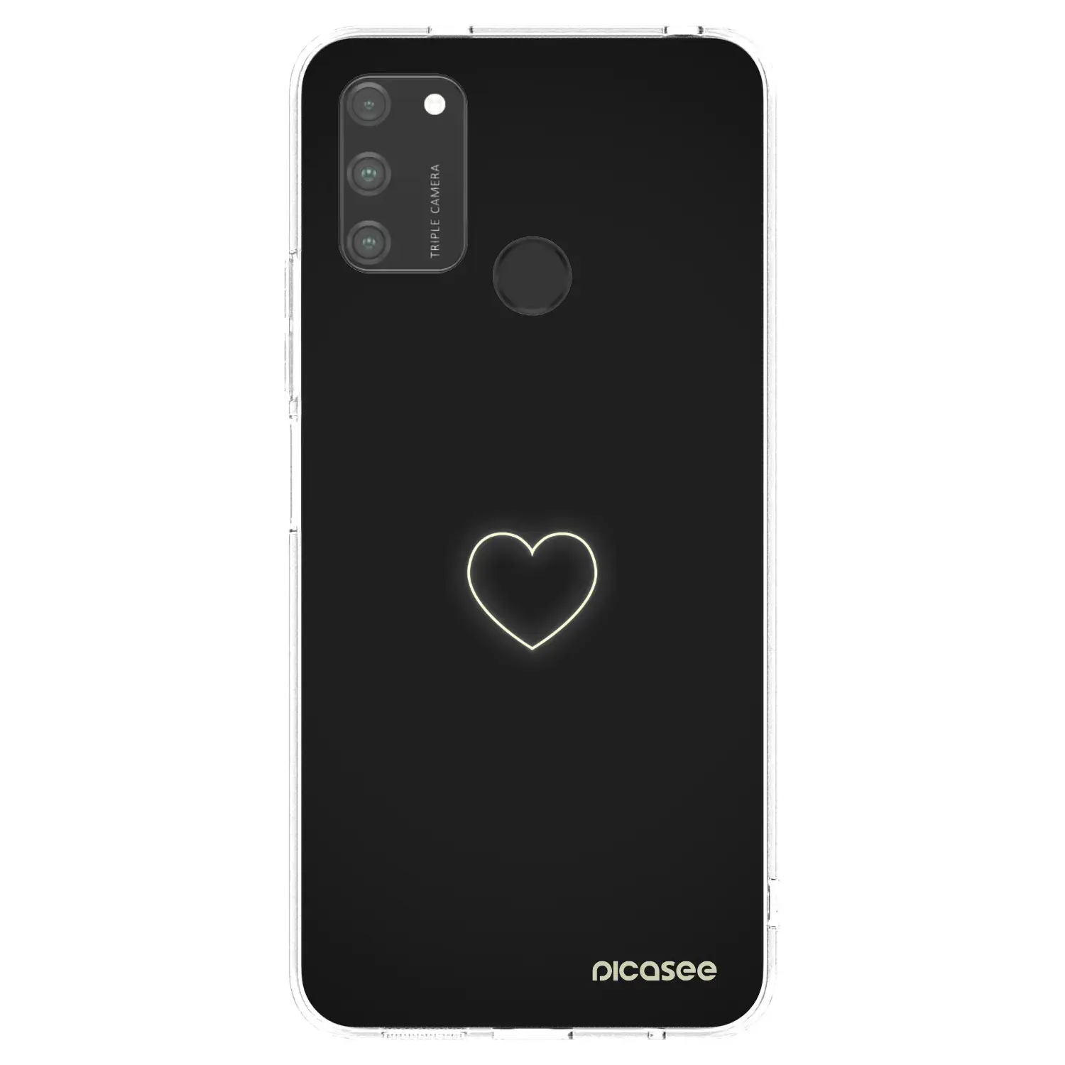 Silikonový průhledný obal pro Honor 9A - Heart