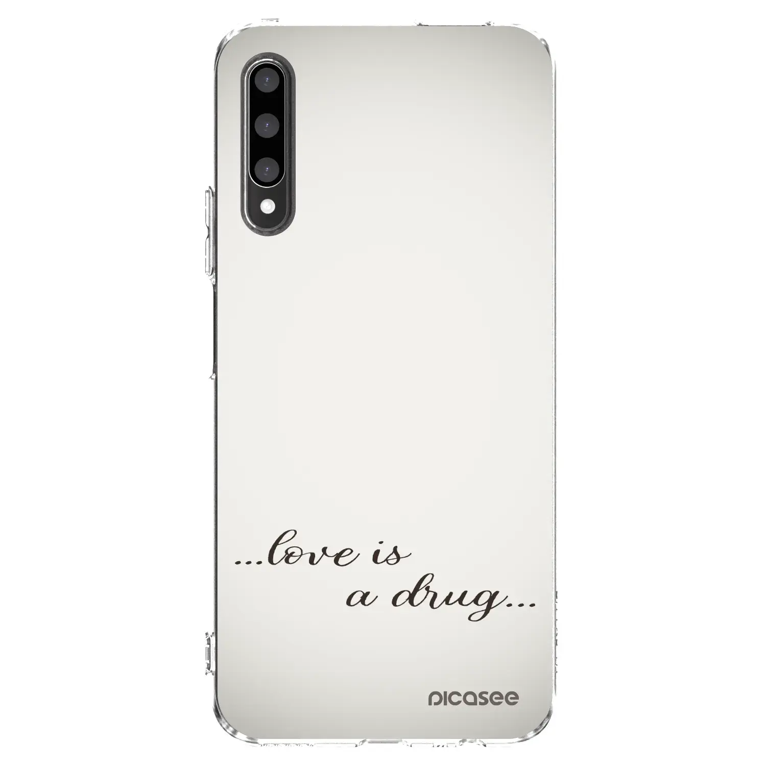 Silikonový průhledný obal pro Honor 9X Pro - Love is a drug