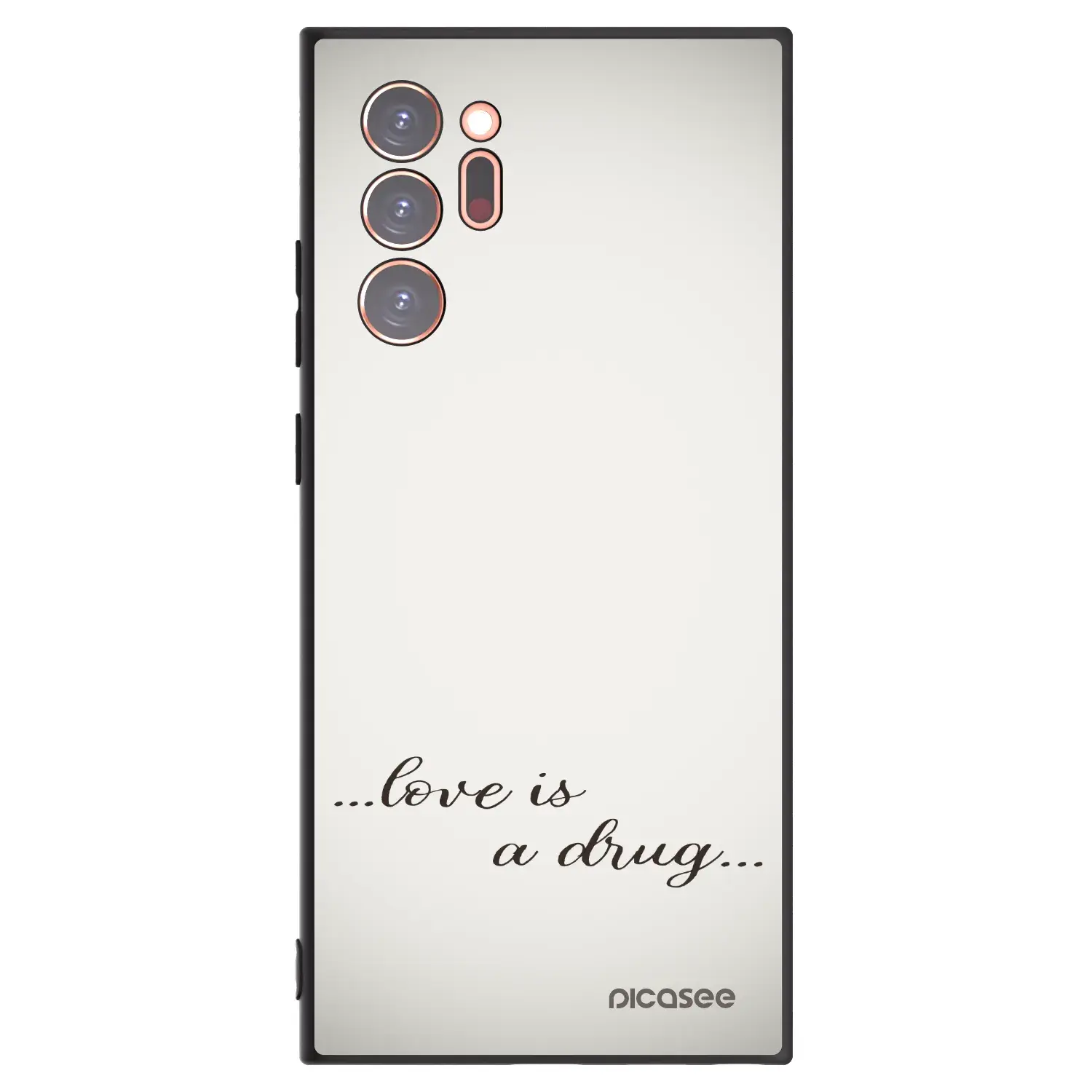 Silikonový černý obal pro Samsung Galaxy Note 20 Ultra - Love is a drug