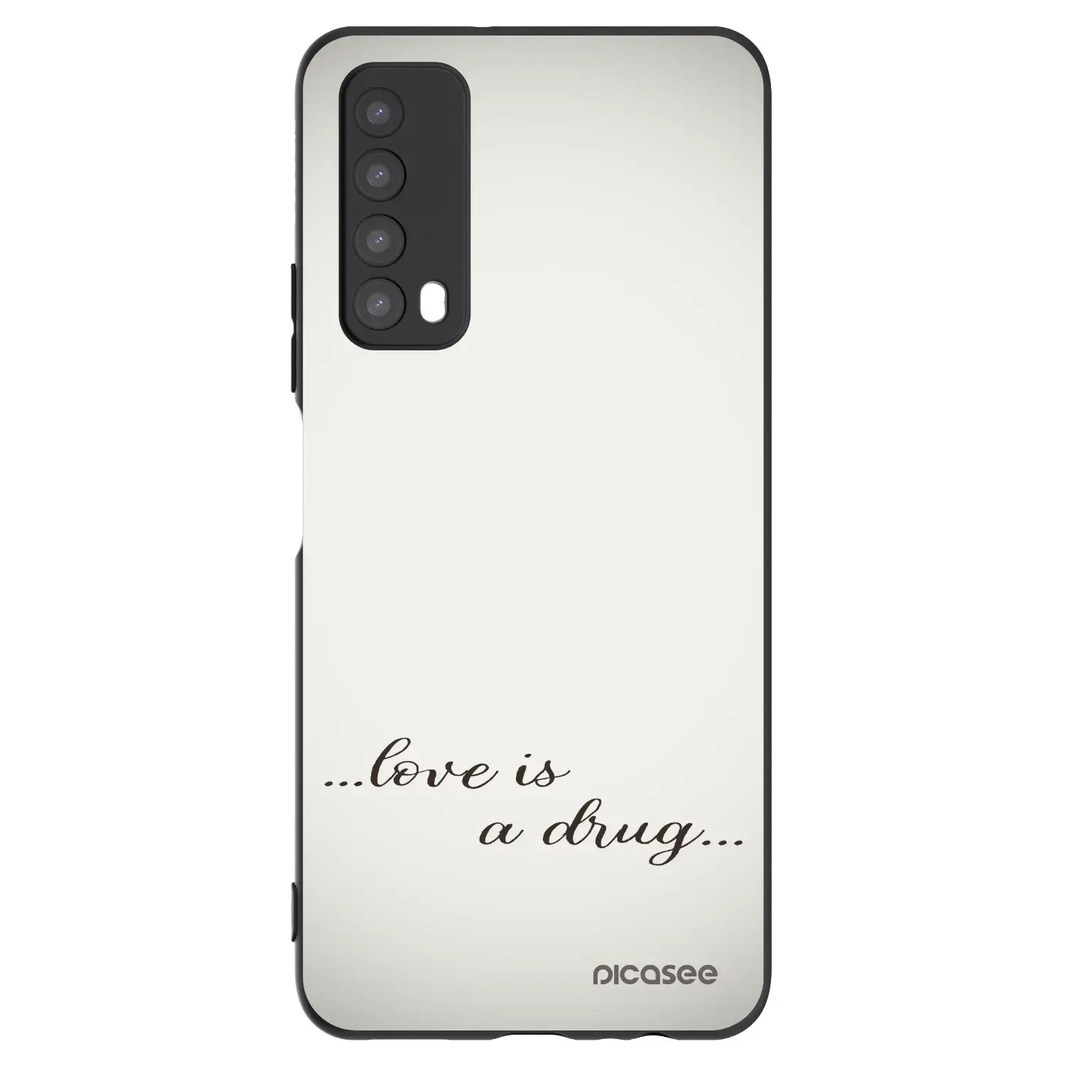 Silikonový černý obal pro Huawei P Smart 2021 - Love is a drug