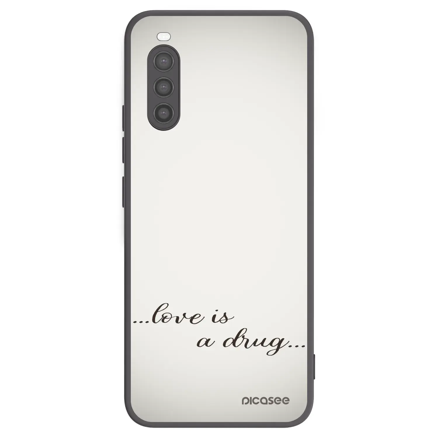 Silikonový černý obal pro Sony Xperia 10 II - Love is a drug