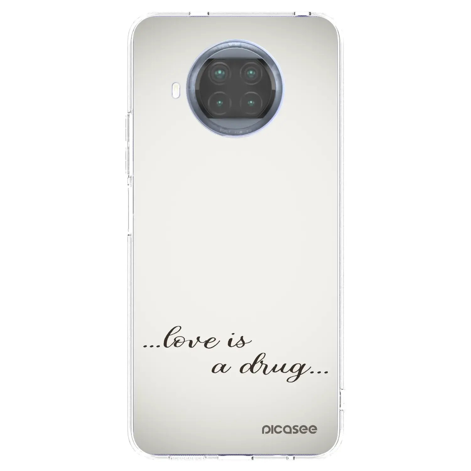 Silikonový průhledný obal pro Xiaomi Mi 10T Lite - Love is a drug