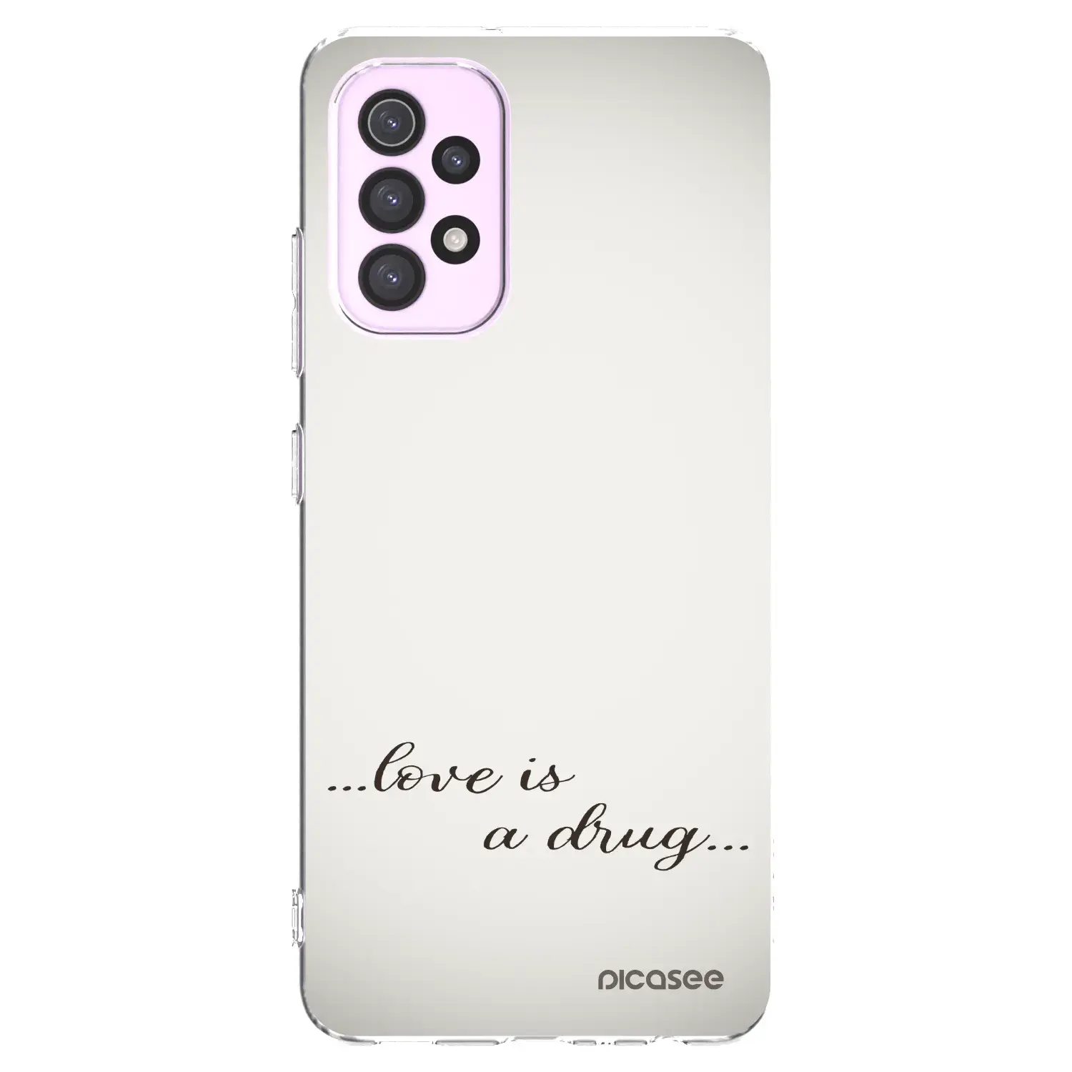 Silikonový průhledný obal pro Samsung Galaxy A32 5G A326B - Love is a drug