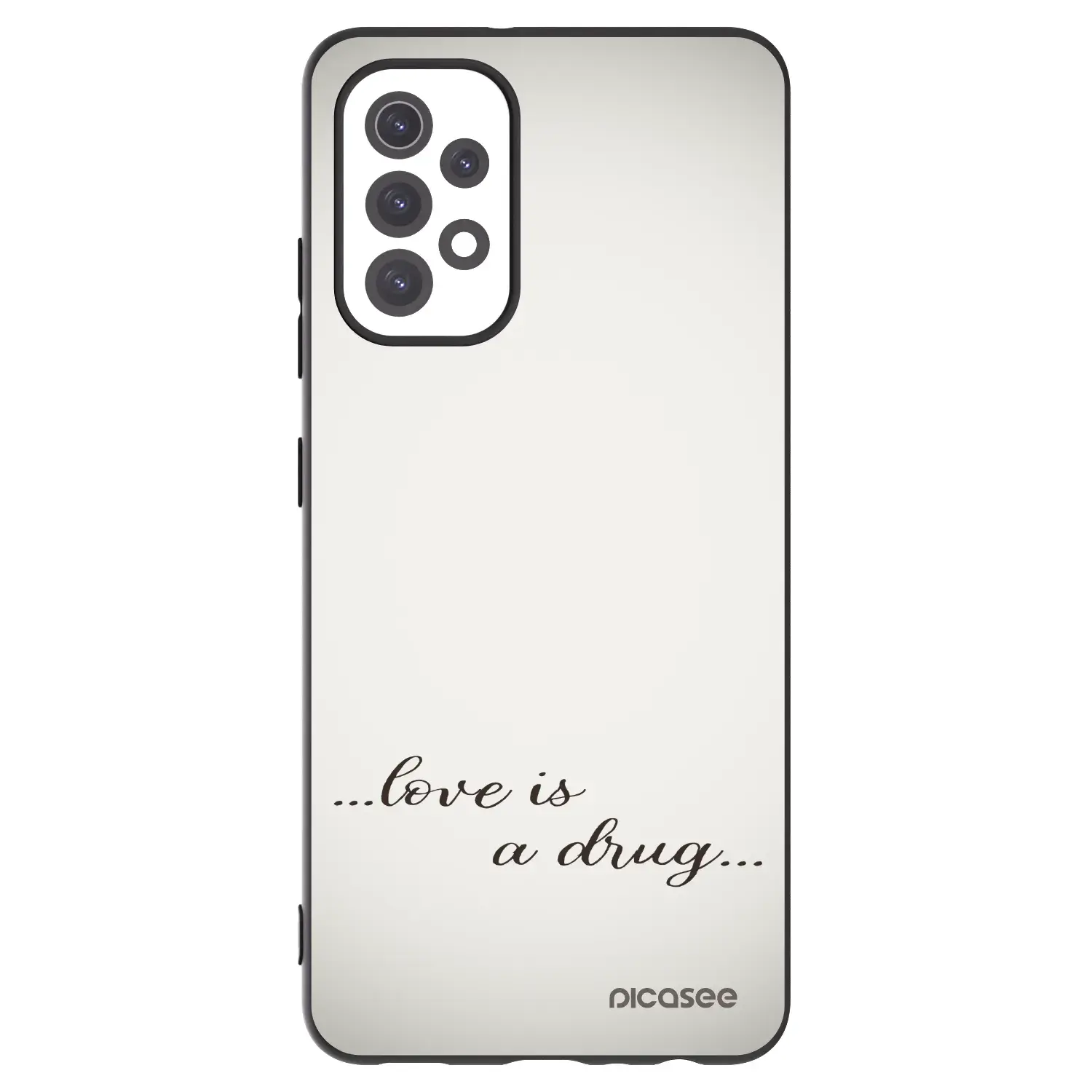 Silikonový černý obal pro Samsung Galaxy A32 5G A326B - Love is a drug