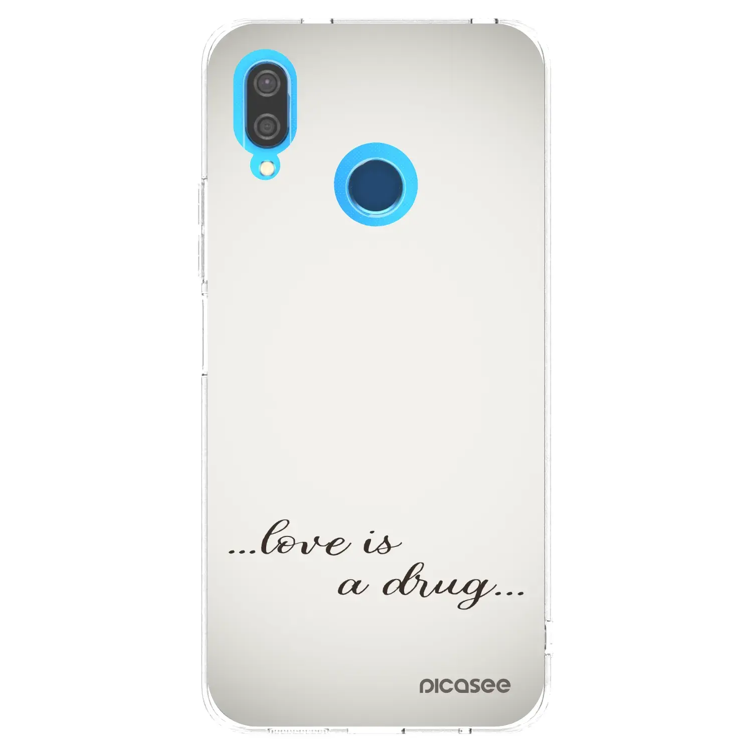 Silikonový průhledný obal pro Huawei P20 Lite - Love is a drug