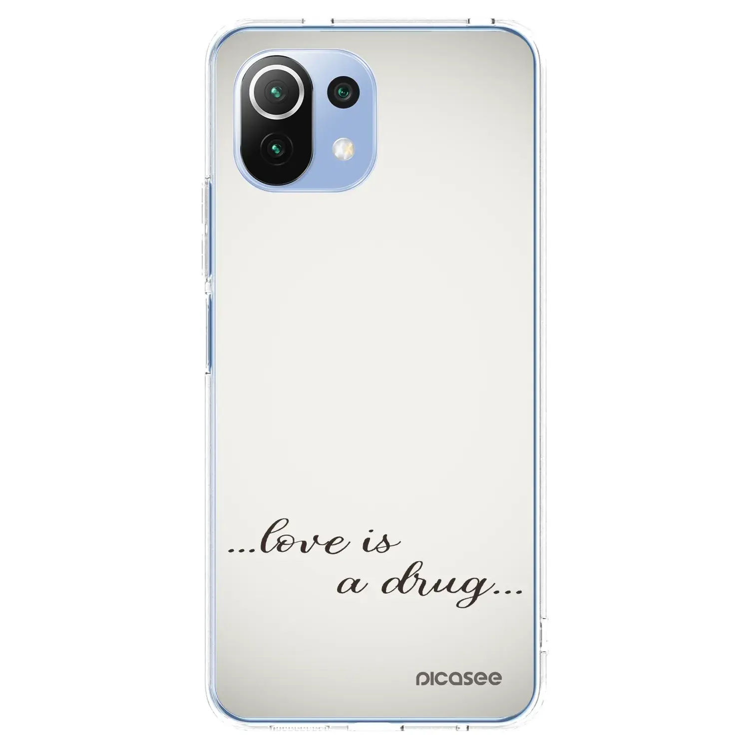 Silikonový průhledný obal pro Xiaomi Mi 11 Lite - Love is a drug