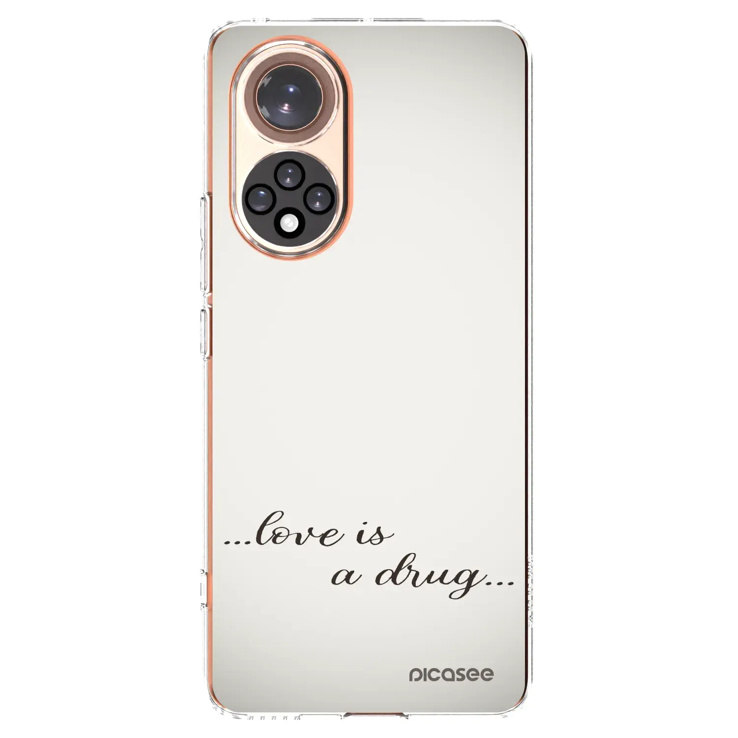 Silikonový průhledný obal pro Huawei Nova 9 - Love is a drug
