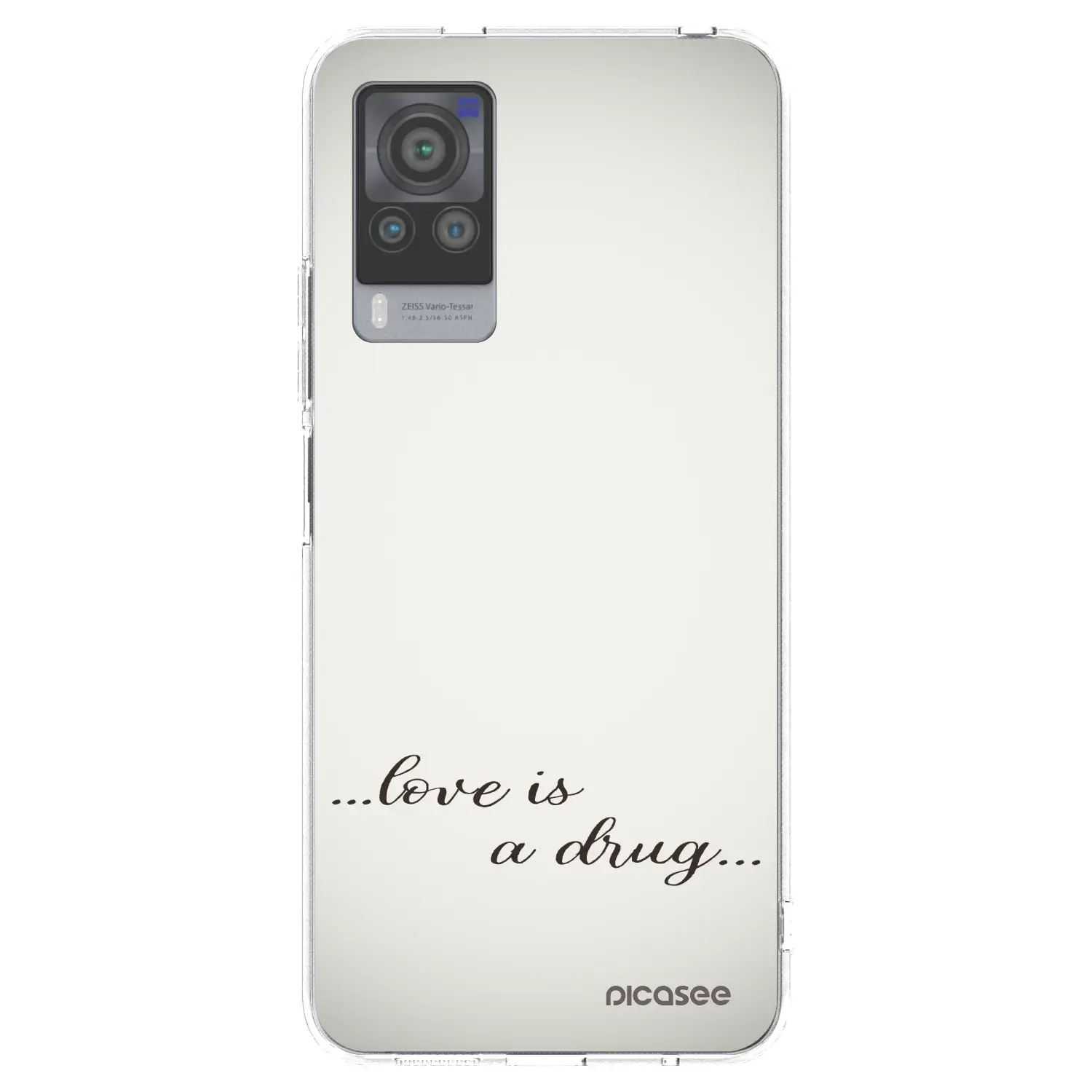 Silikonový průhledný obal pro Vivo X60 Pro 5G - Love is a drug