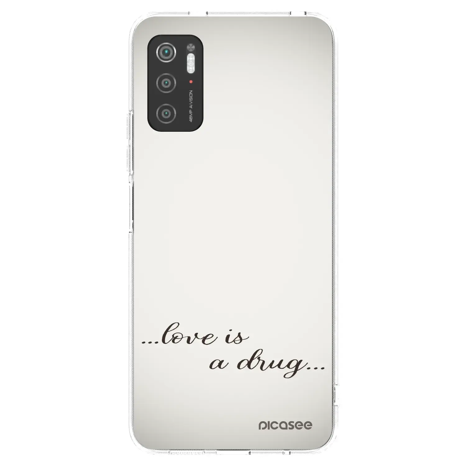 Silikonový průhledný obal pro Xiaomi Poco M3 Pro 5G - Love is a drug