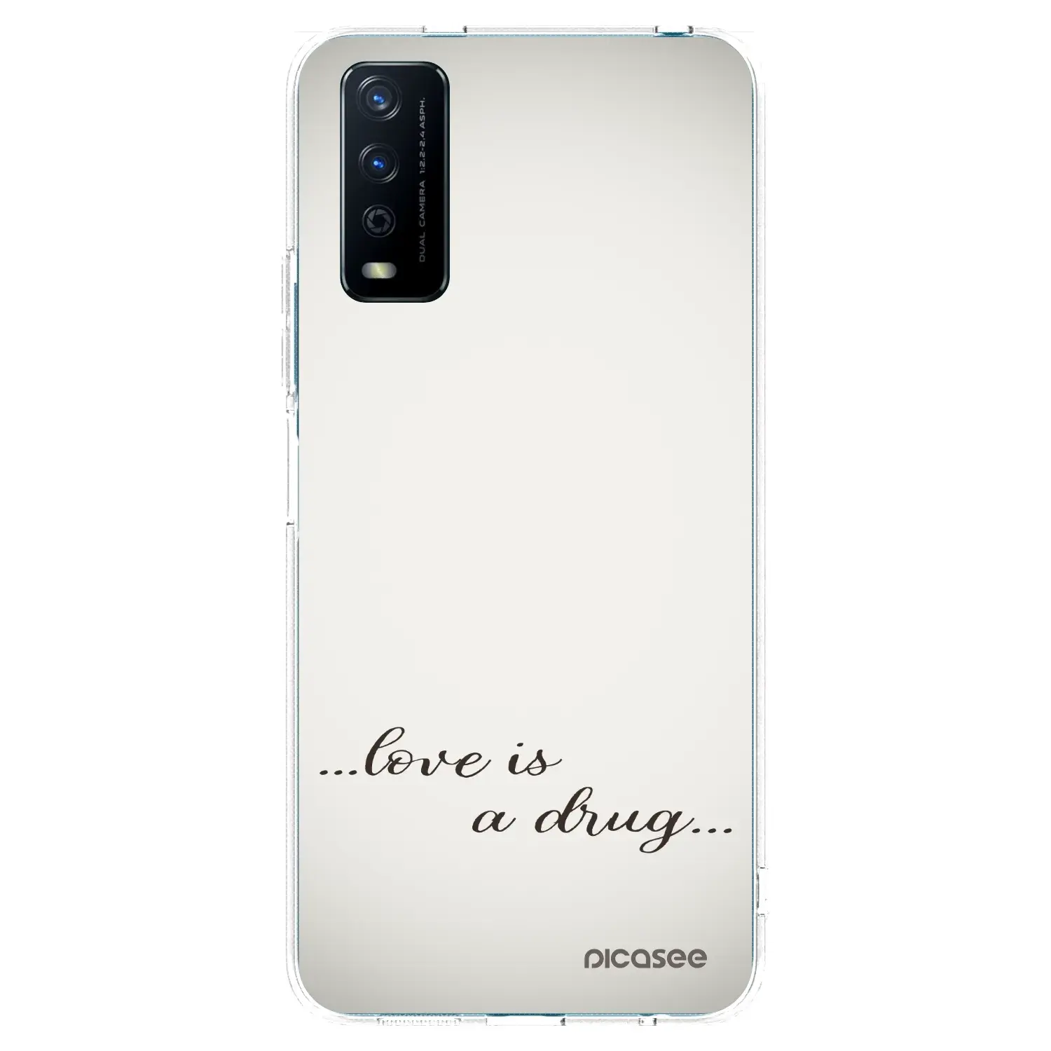 Silikonový průhledný obal pro Vivo Y11s - Love is a drug