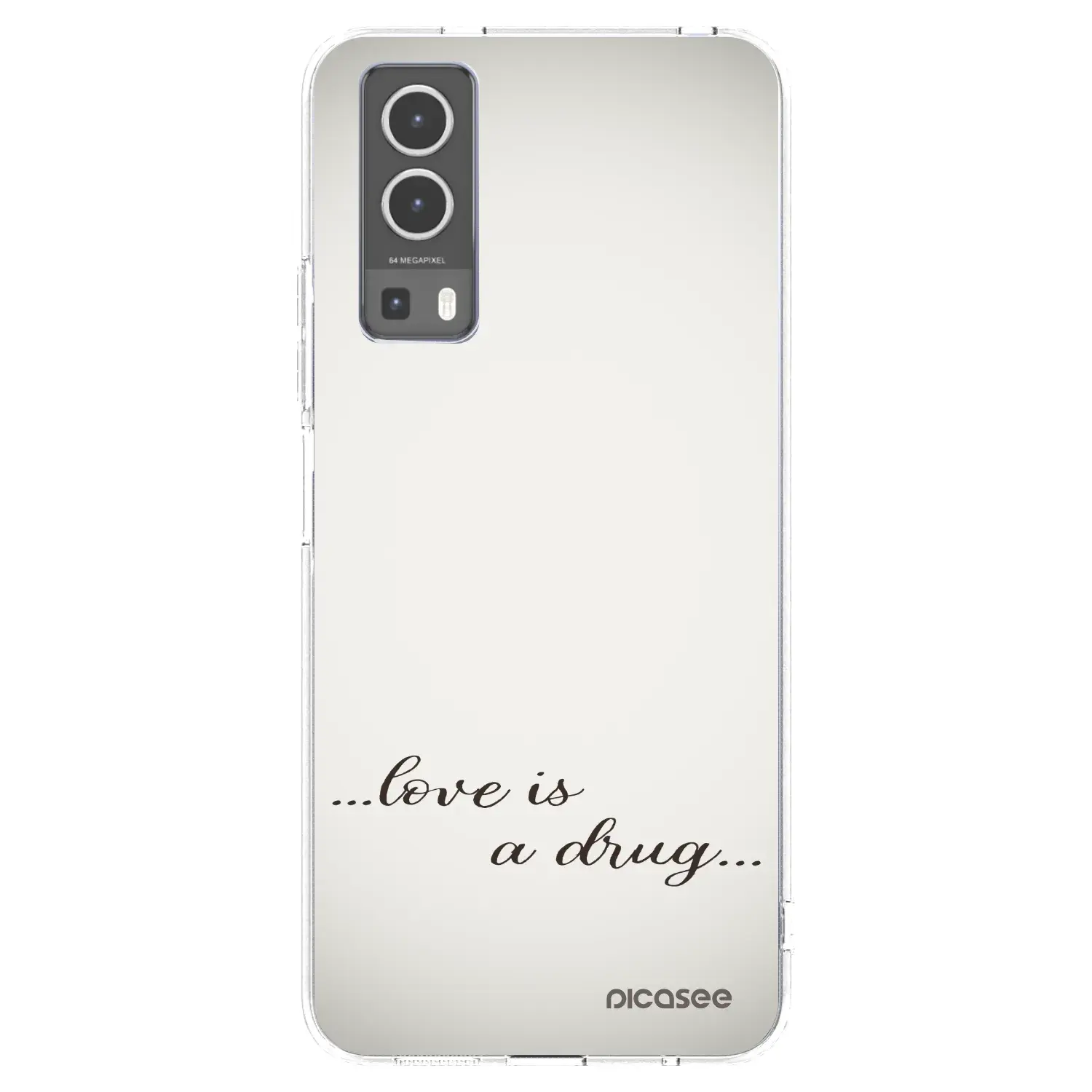 Silikonový průhledný obal pro Vivo Y72 5G - Love is a drug