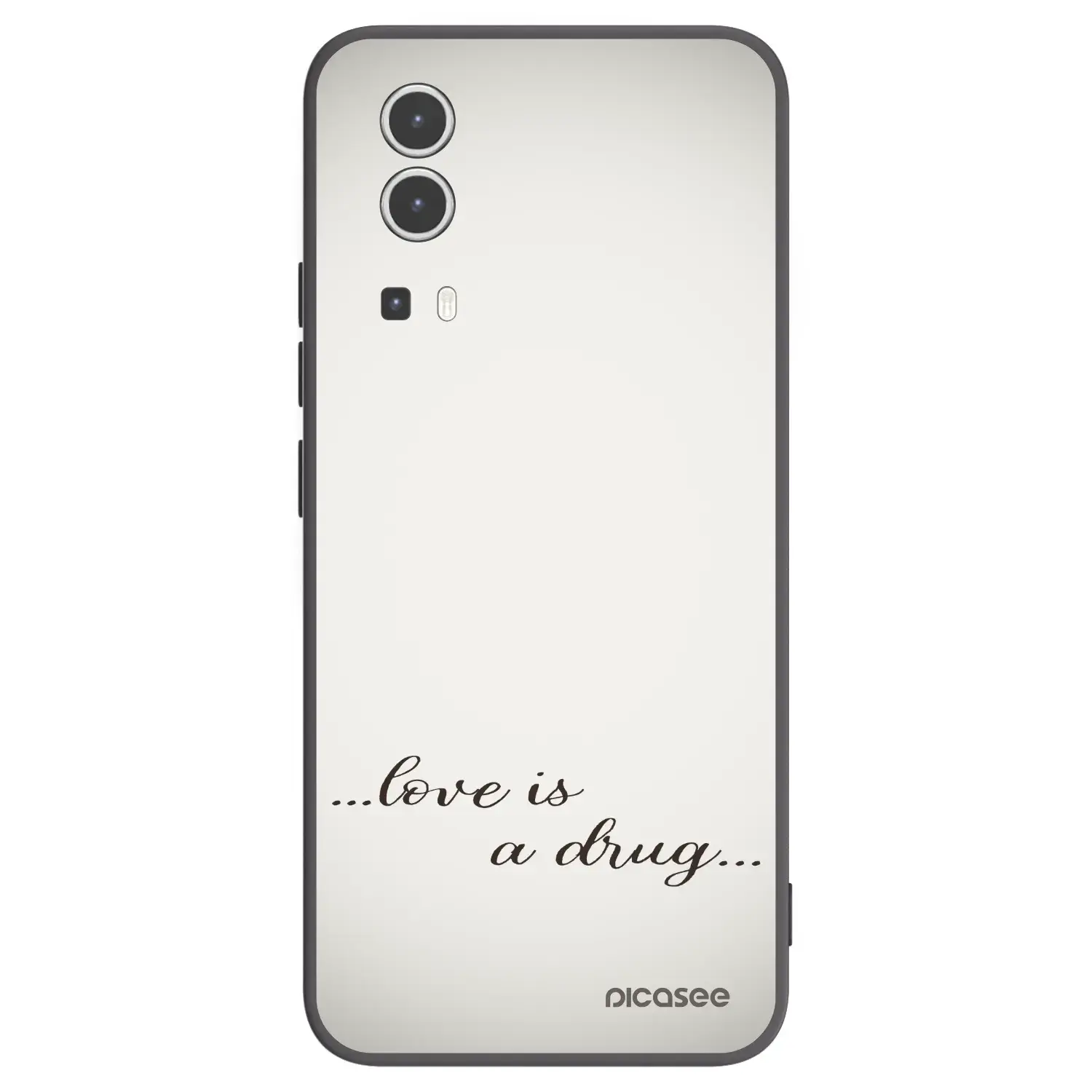 Silikonový černý obal pro Vivo Y72 5G - Love is a drug