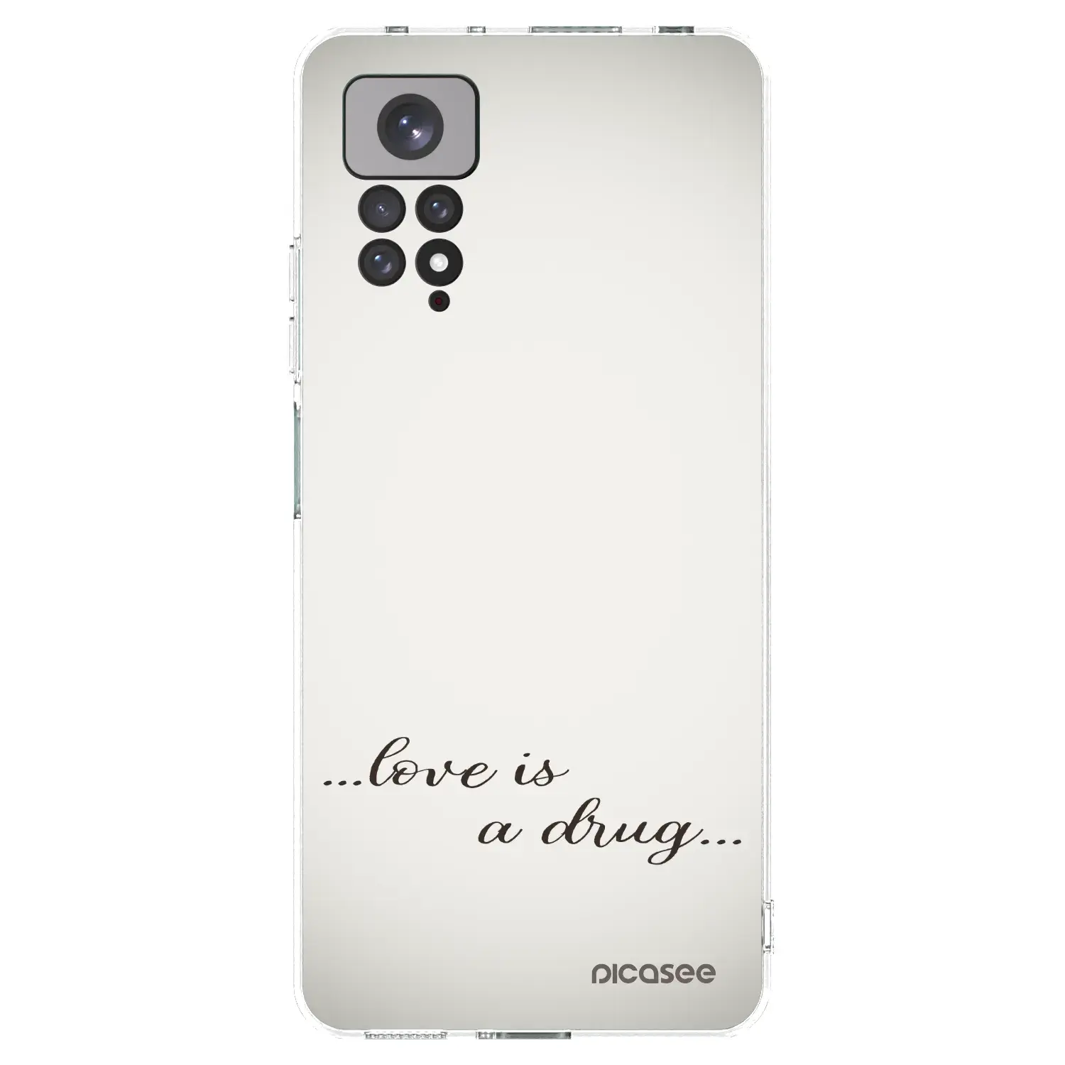 Silikonový průhledný obal pro Xiaomi Redmi Note 11 - Love is a drug