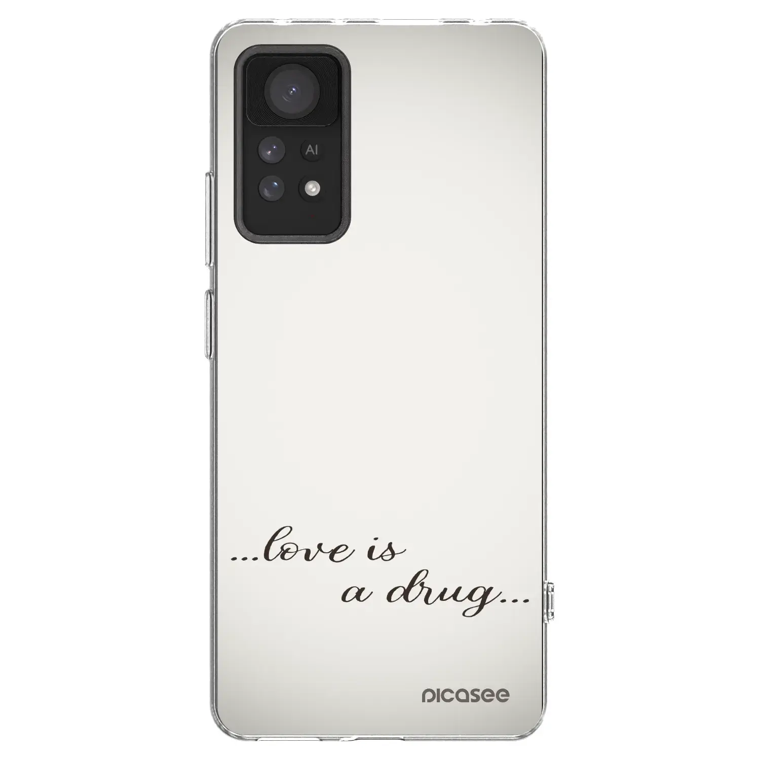 Silikonový průhledný obal pro Xiaomi Redmi Note 11 Pro - Love is a drug