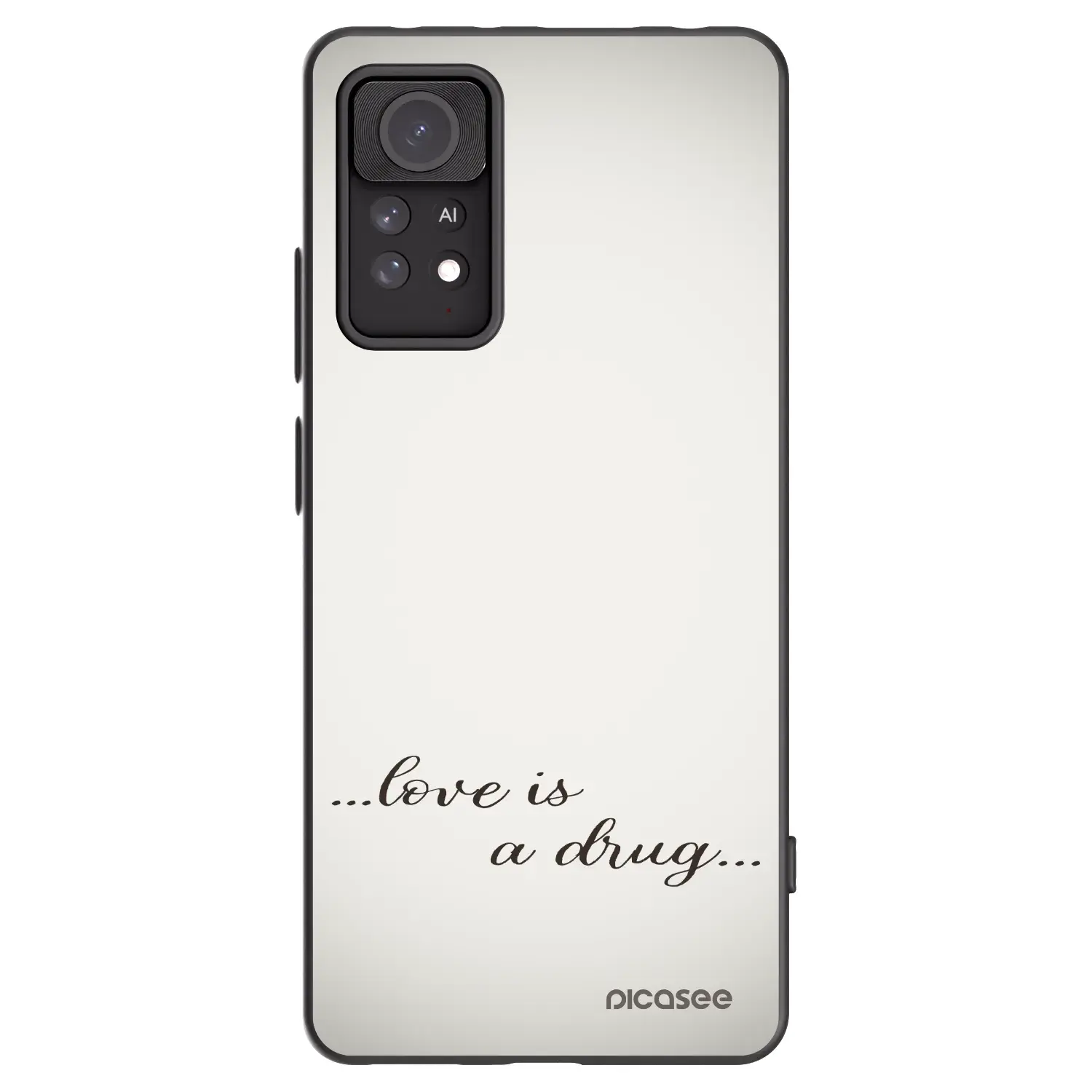 Silikonový černý obal pro Xiaomi Redmi Note 11 Pro 5G - Love is a drug