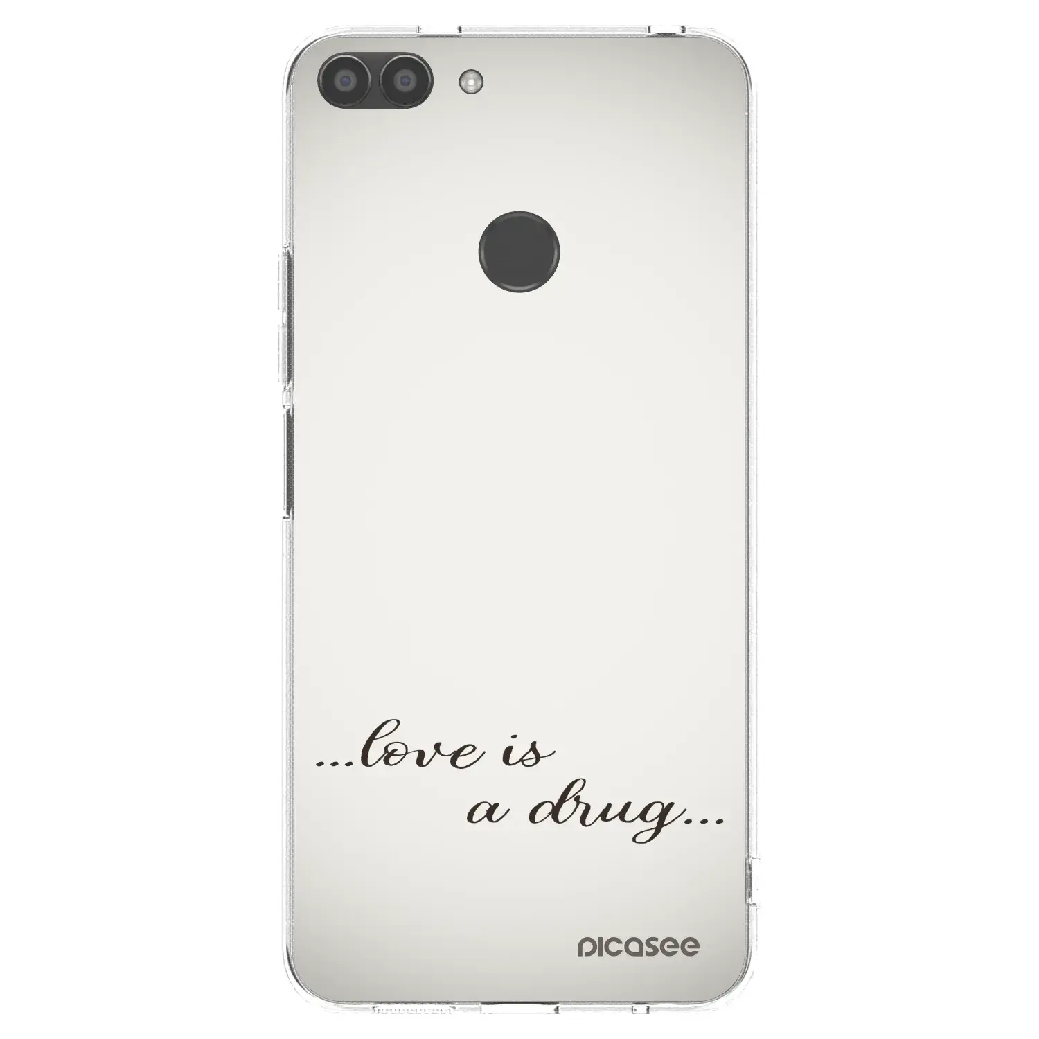 Silikonový průhledný obal pro Huawei P Smart - Love is a drug