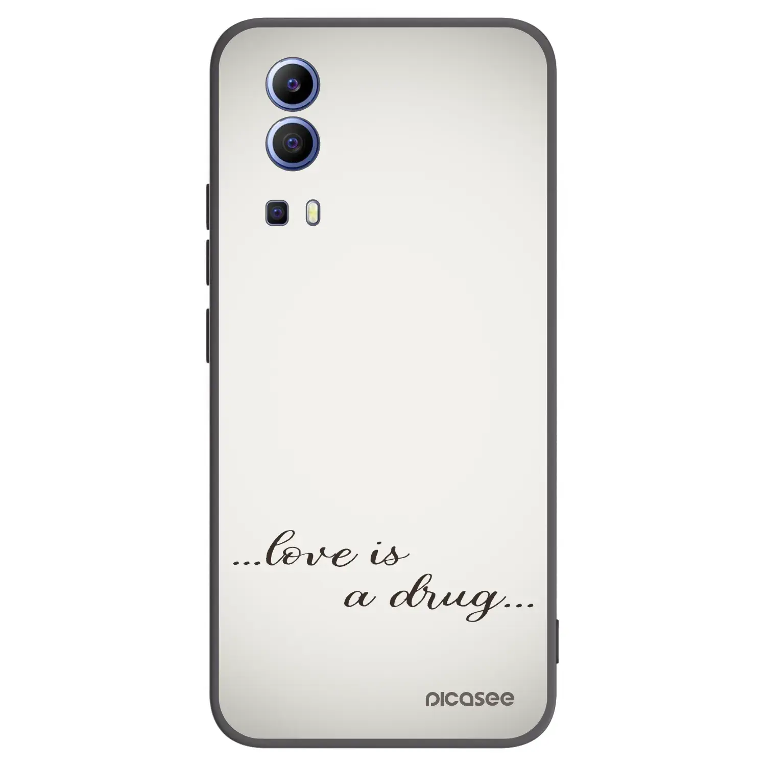 Silikonový černý obal pro Vivo Y52 5G - Love is a drug
