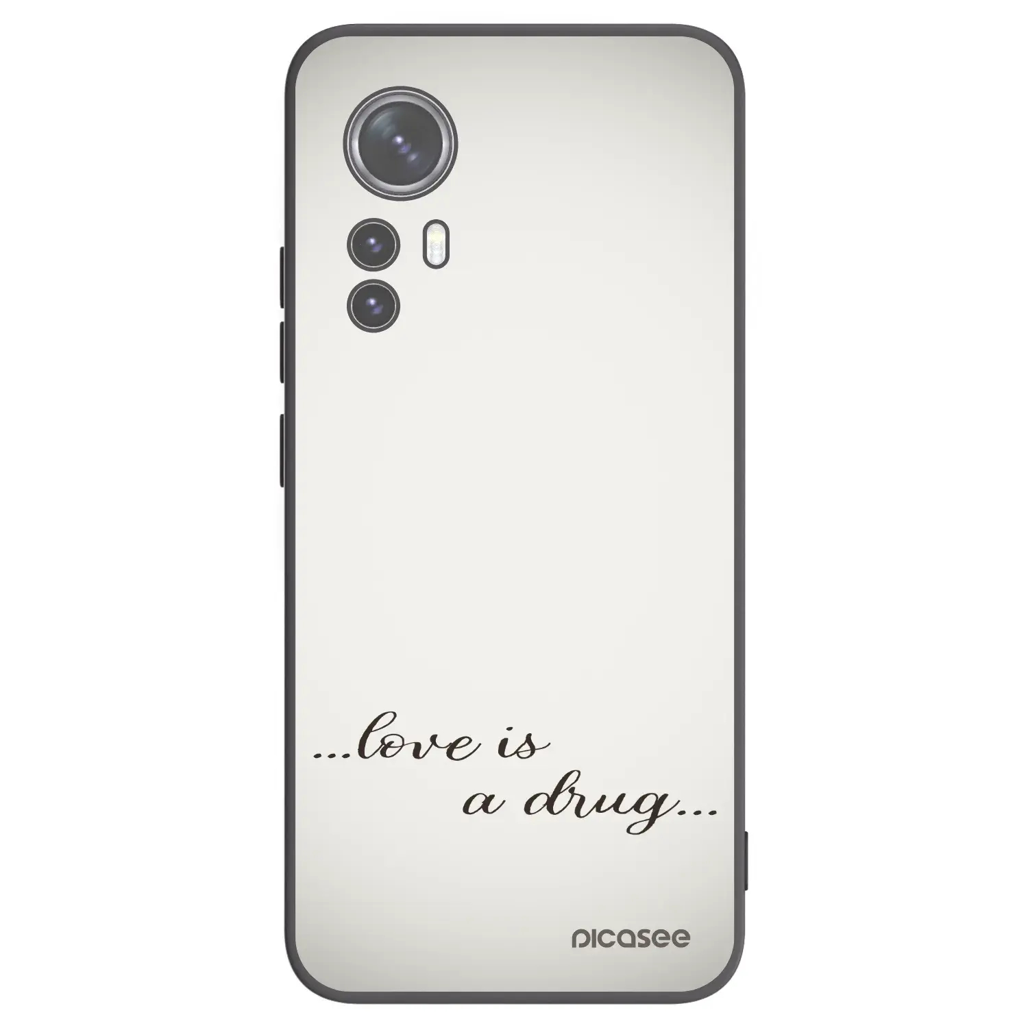 Silikonový černý obal pro Xiaomi 12X - Love is a drug