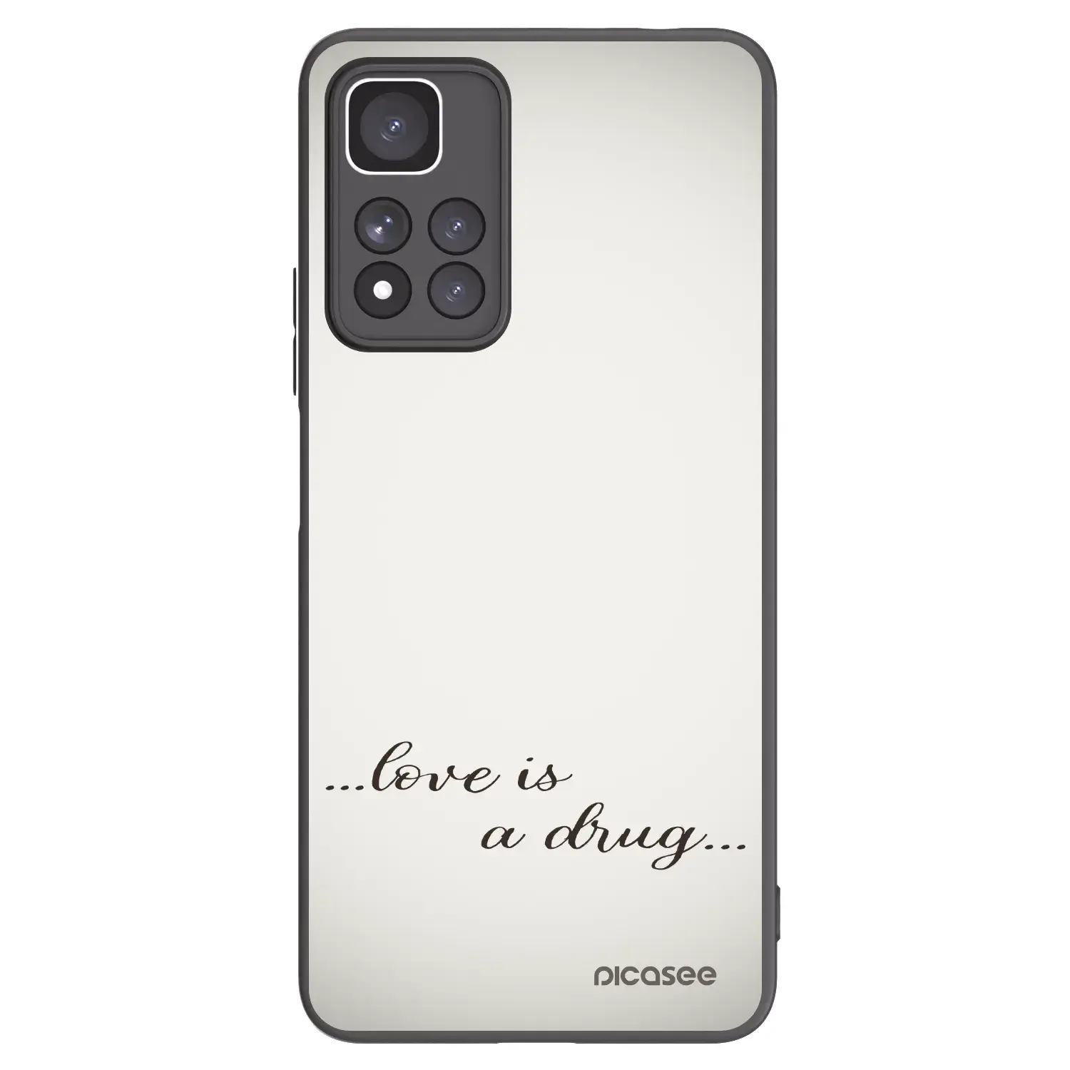 Silikonový černý obal pro Xiaomi Redmi Note 11 Pro+ 5G - Love is a drug