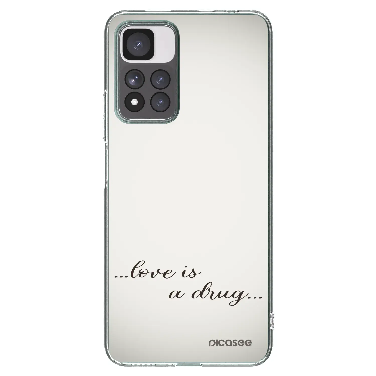 Silikonový průhledný obal pro Xiaomi Redmi Note 11 Pro+ 5G - Love is a drug