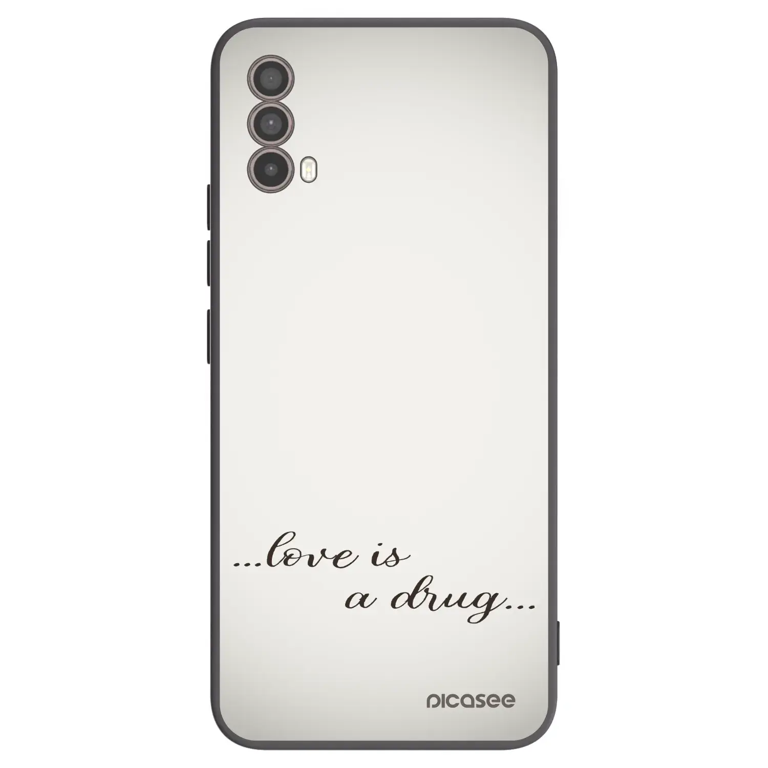 Silikonový černý obal pro Motorola Moto E40 - Love is a drug