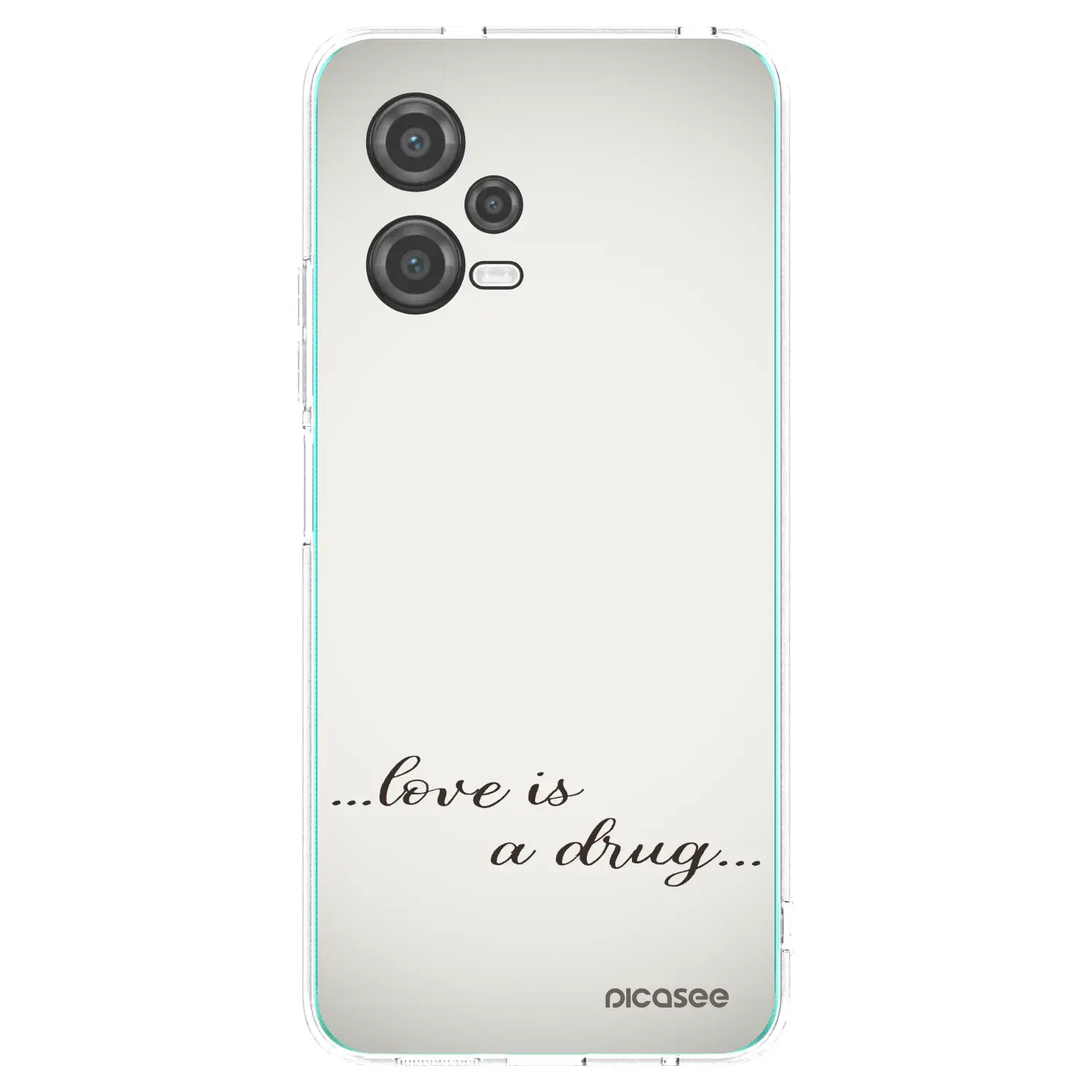 Silikonový průhledný obal pro Xiaomi Poco X5 - Love is a drug