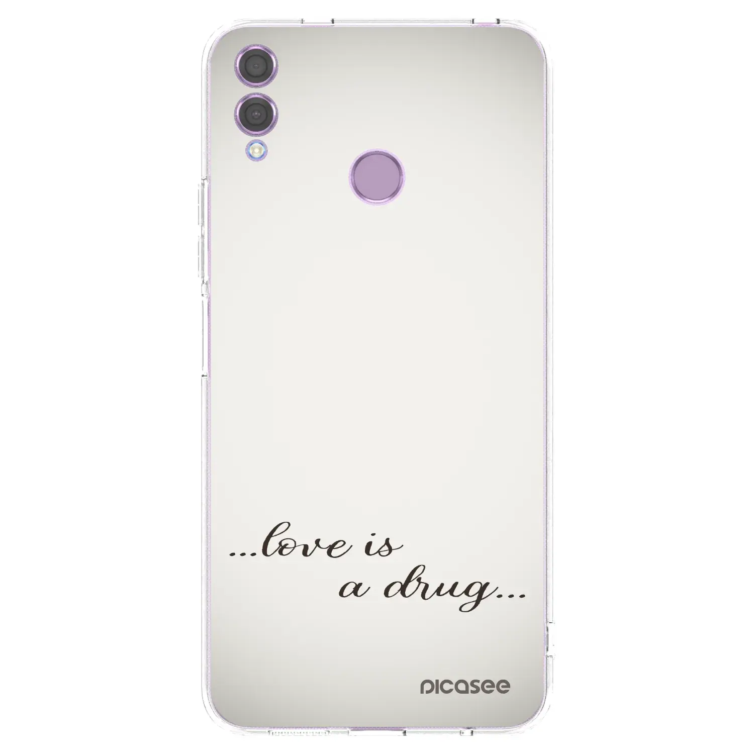 Silikonový průhledný obal pro Honor 8X - Love is a drug