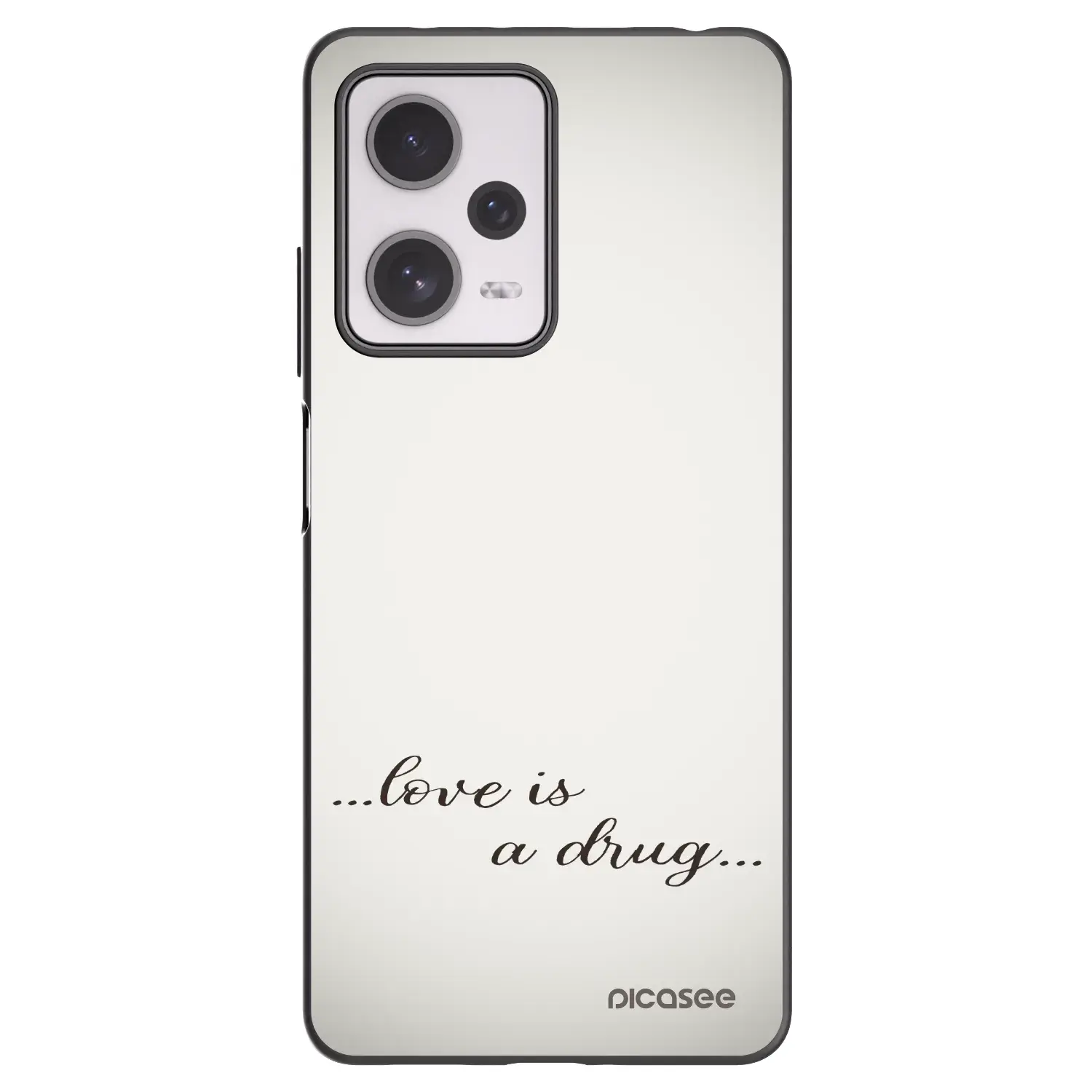 Silikonový černý obal pro Xiaomi Redmi Note 12 Pro+ 5G - Love is a drug