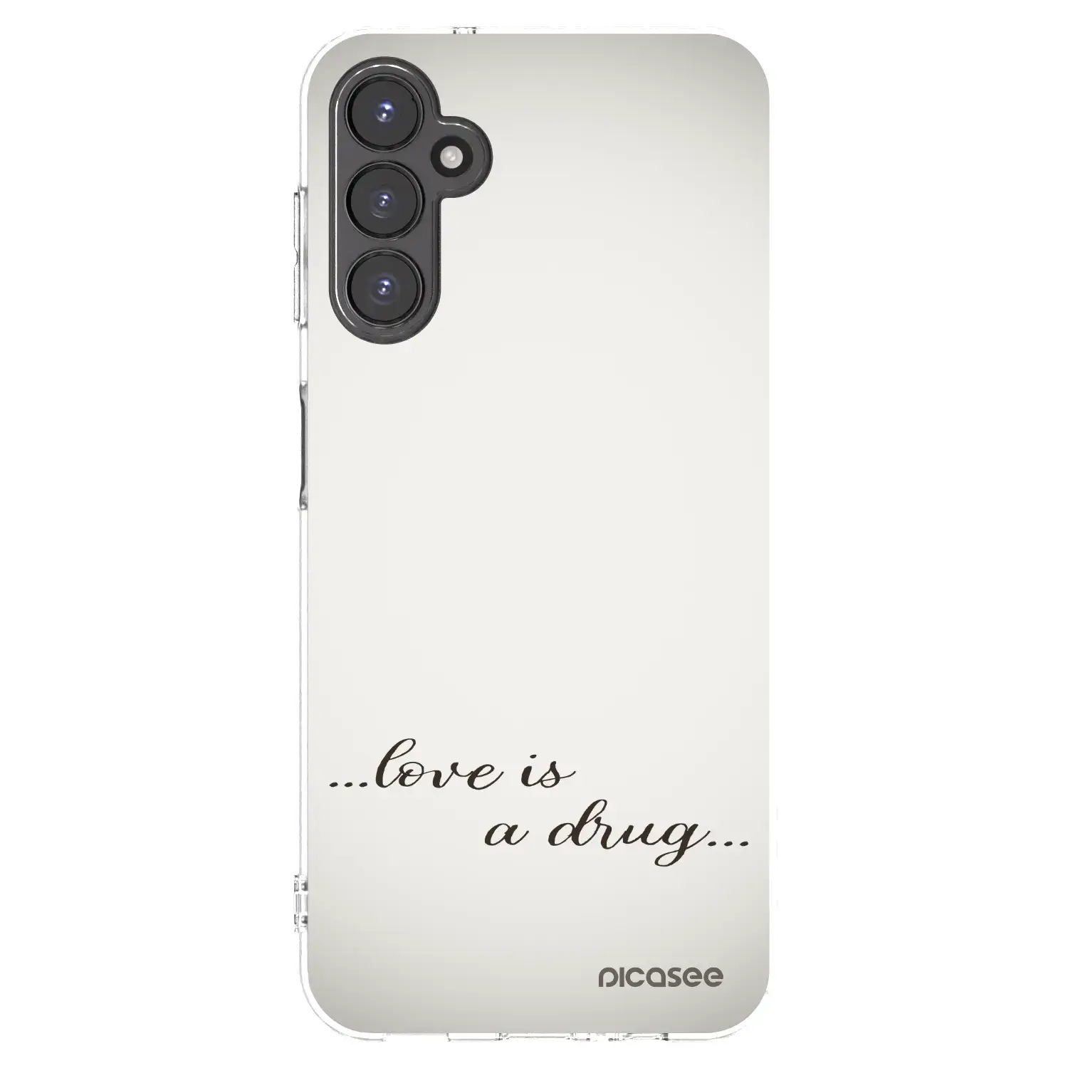 Silikonový průhledný obal pro Samsung Galaxy A14 5G A146P - Love is a drug
