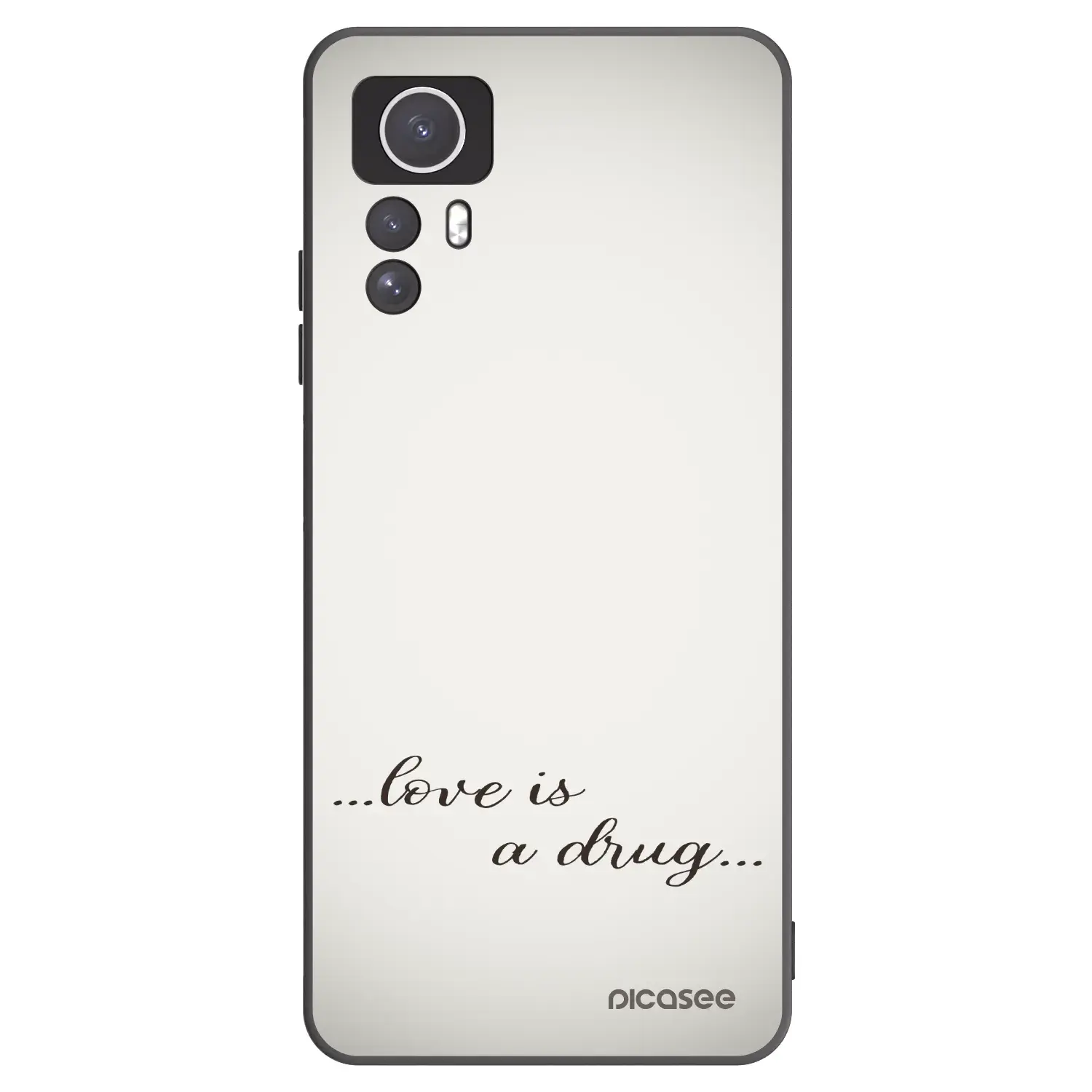 Silikonový černý obal pro Xiaomi Redmi Note 12S - Love is a drug
