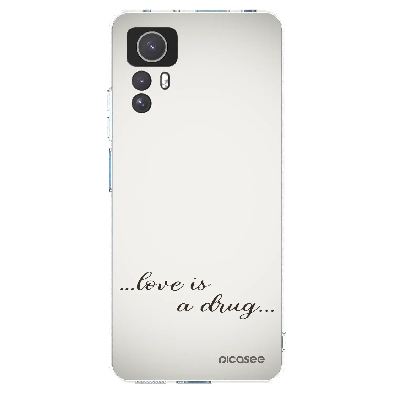 Silikonový průhledný obal pro Xiaomi Redmi Note 12S - Love is a drug