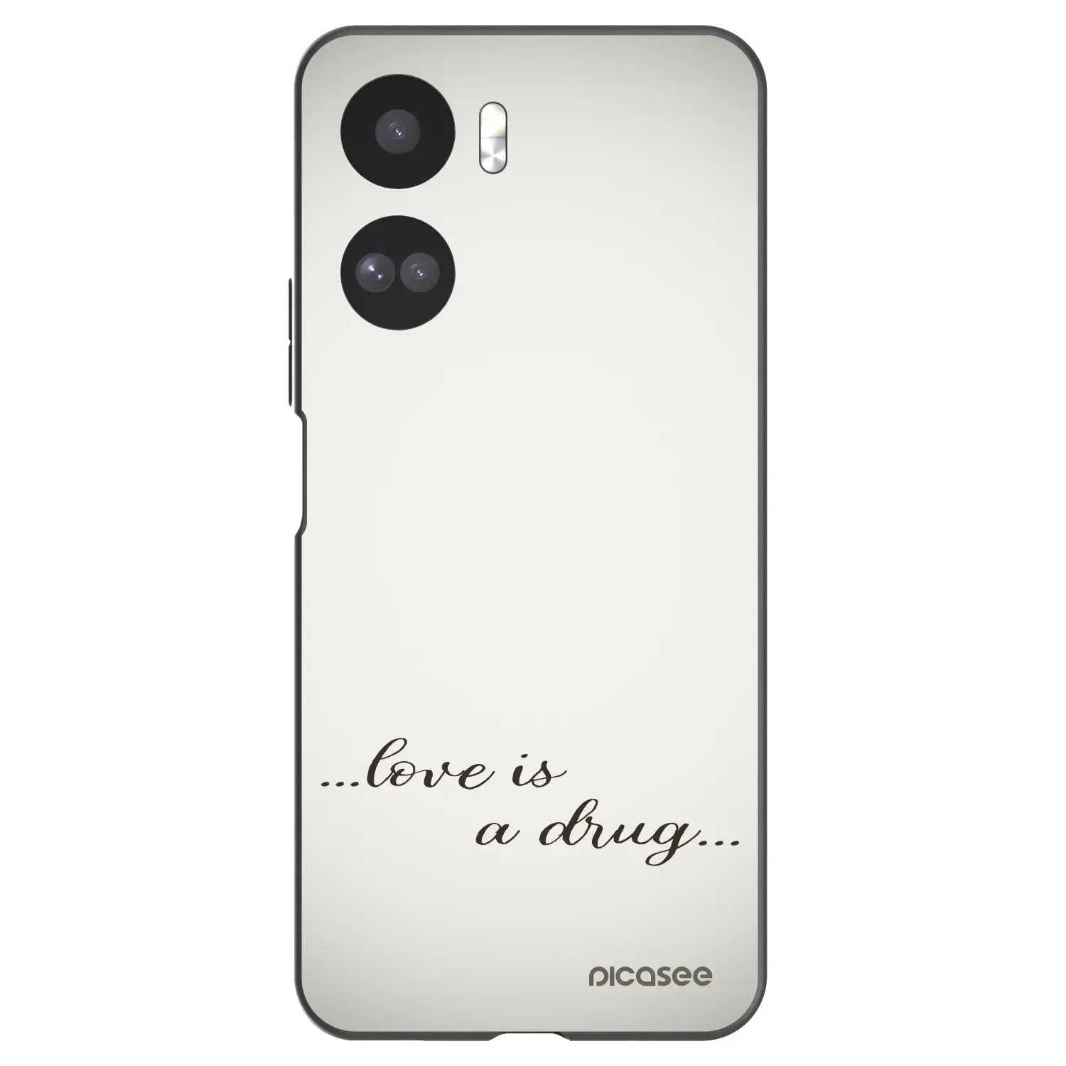 Silikonový černý obal pro Honor 90 Lite 5G - Love is a drug