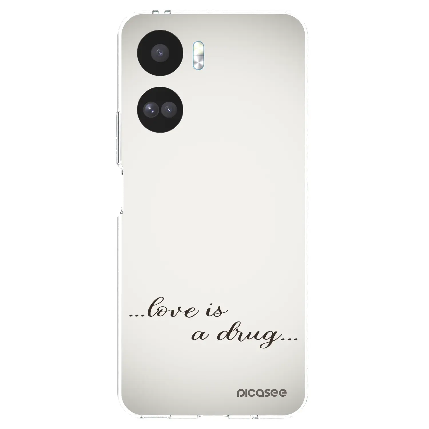 Silikonový průhledný obal pro Honor 90 Lite 5G - Love is a drug