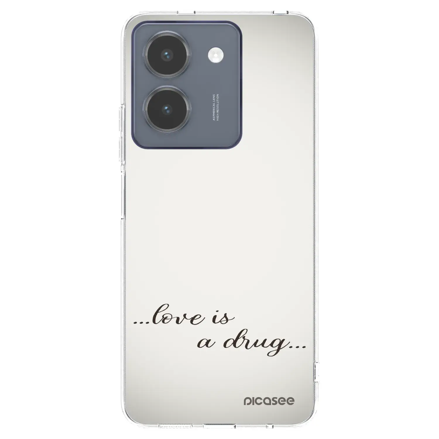 Silikonový průhledný obal pro Vivo Y36 4G - Love is a drug