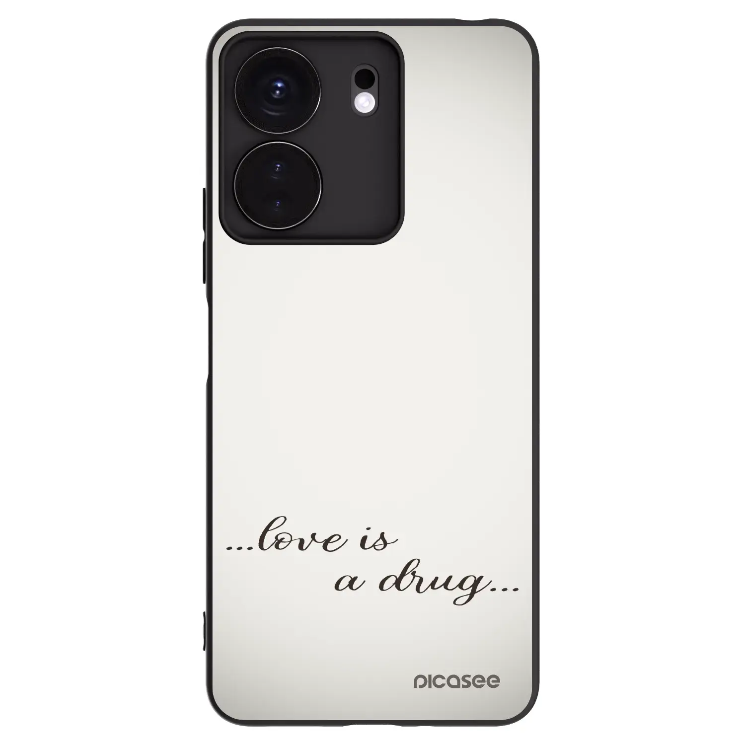 Silikonový černý obal pro Xiaomi Redmi 13C 4G - Love is a drug