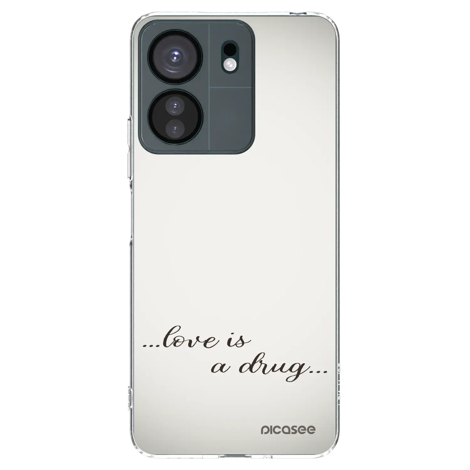 Silikonový průhledný obal pro Xiaomi Redmi 13C 4G - Love is a drug