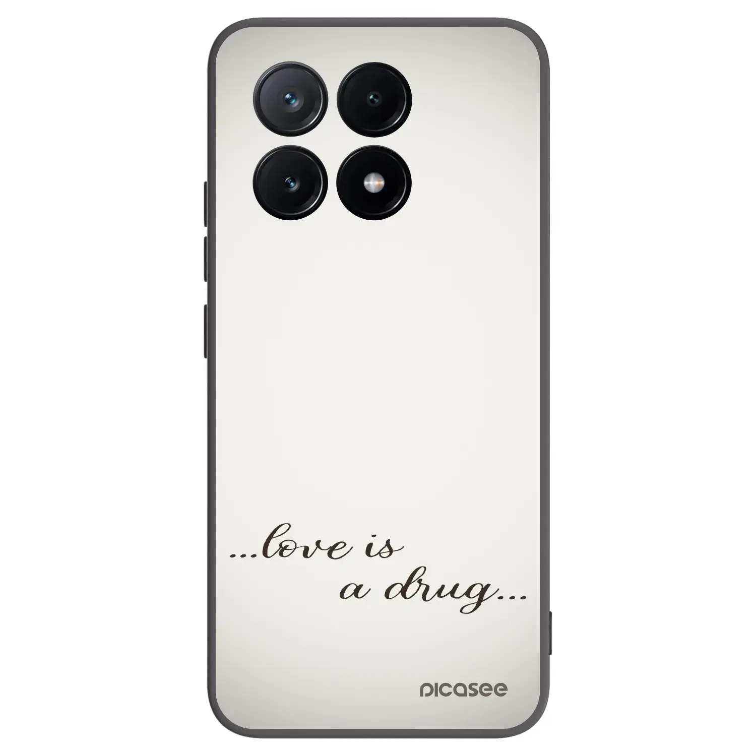 Silikonový černý obal pro Xiaomi Poco X6 Pro - Love is a drug
