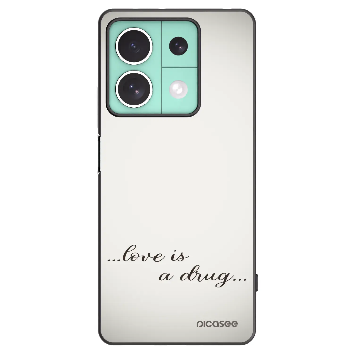 Silikonový černý obal pro Xiaomi Redmi Note 13 5G - Love is a drug