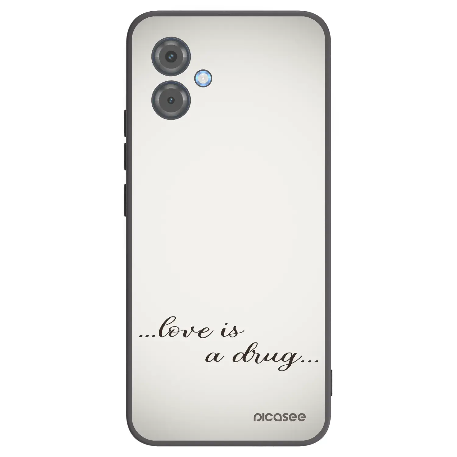 Silikonový černý obal pro Motorola Moto G14 - Love is a drug
