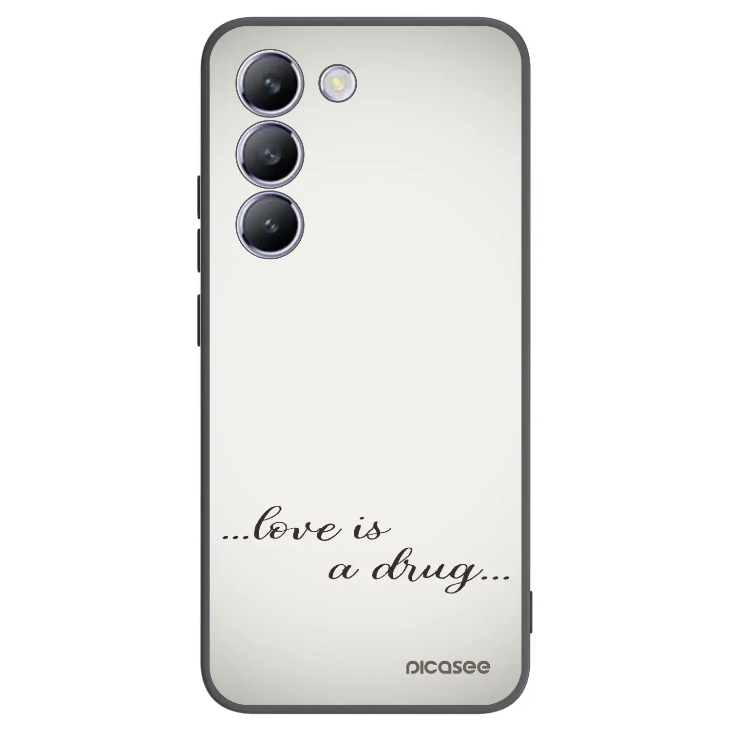 Silikonový černý obal pro Vivo V40 SE 5G - Love is a drug