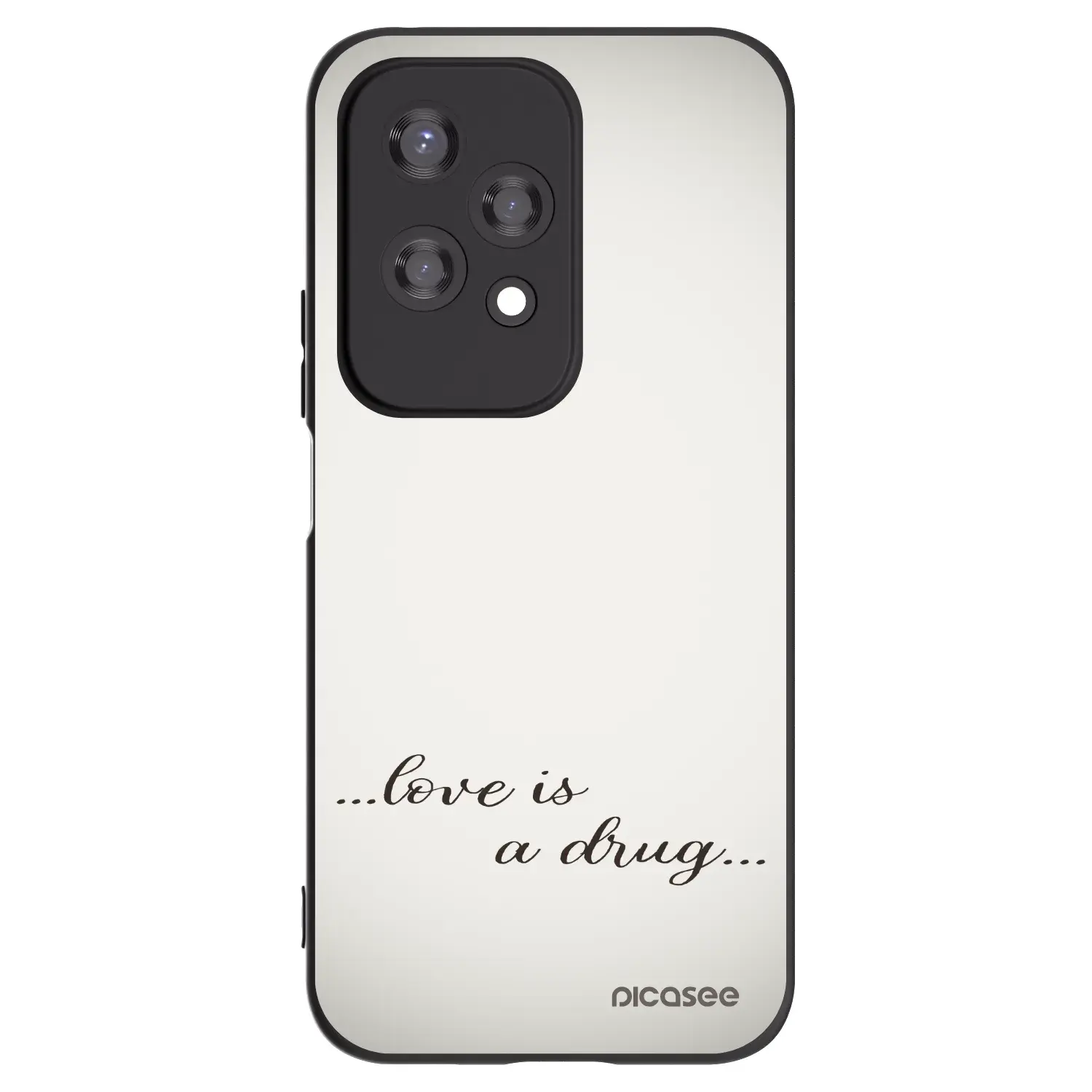 Silikonový černý obal pro Honor 200 Lite - Love is a drug